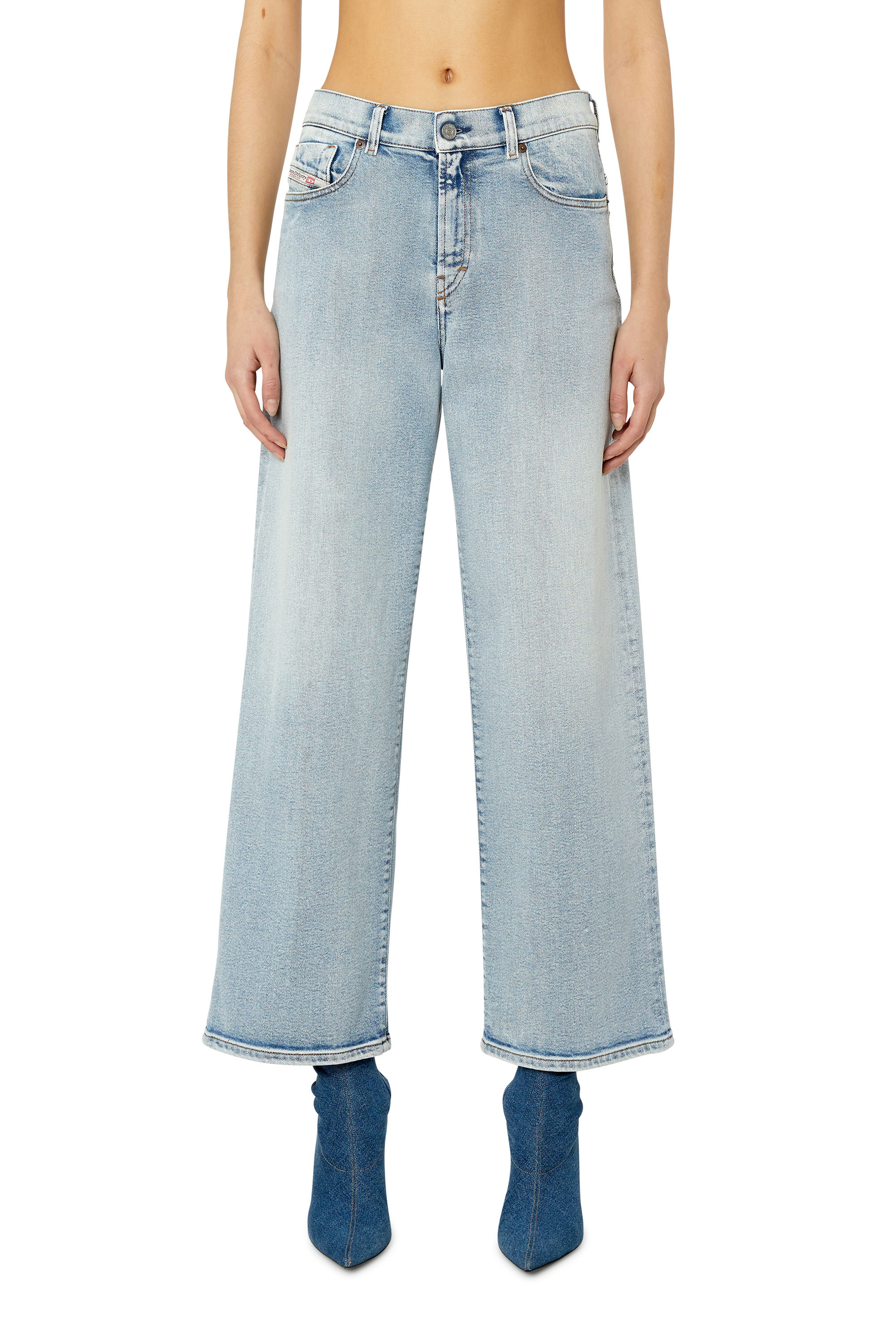 Diesel - 2000 WIDEE 9C08L Bootcut and Flare Jeans, Azul Claro - Image 1
