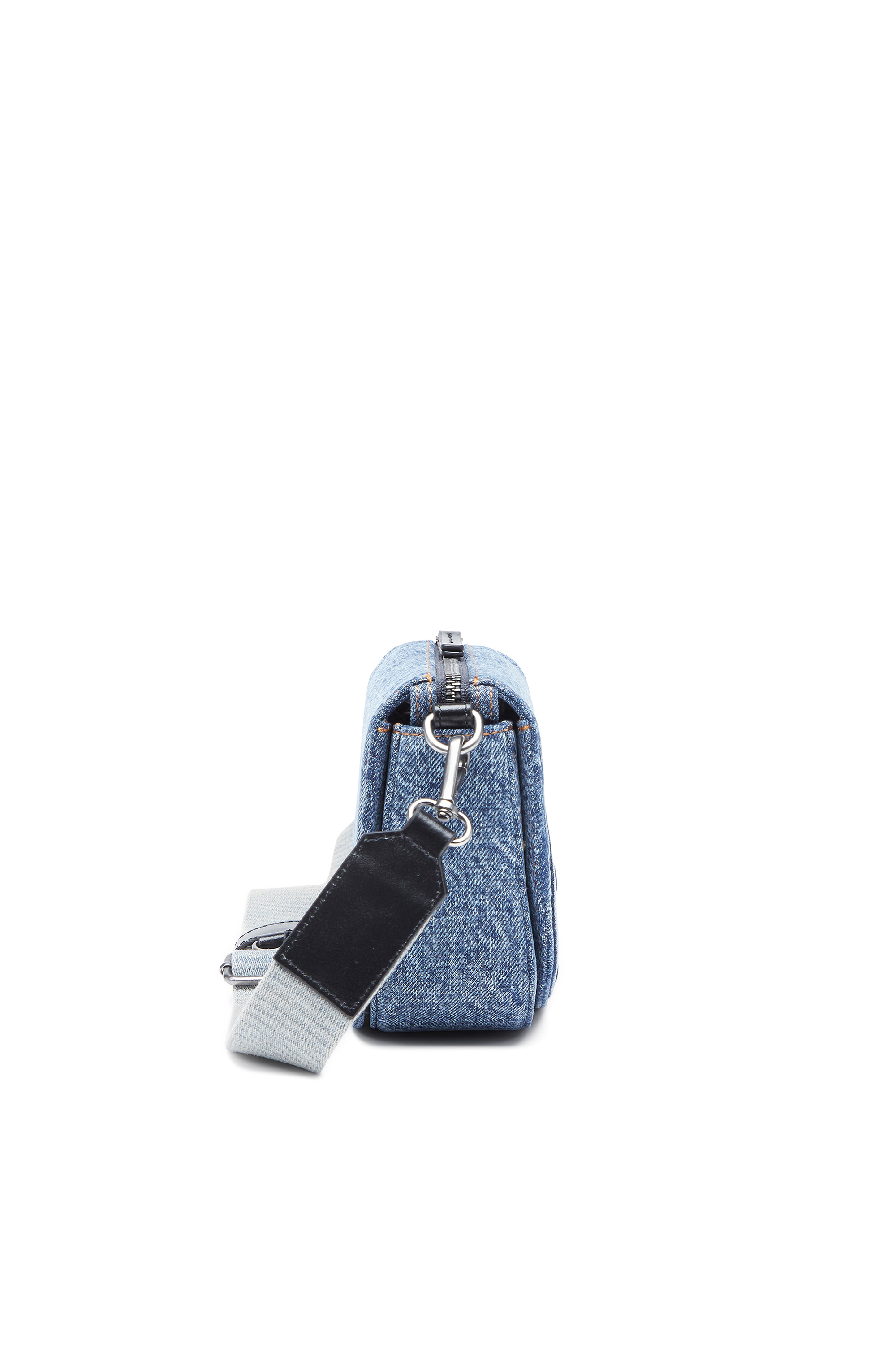 Diesel - 1DR CAMERA BAG, Bolso tipo cámara de denim solarizado Unisex in Azul marino - 3