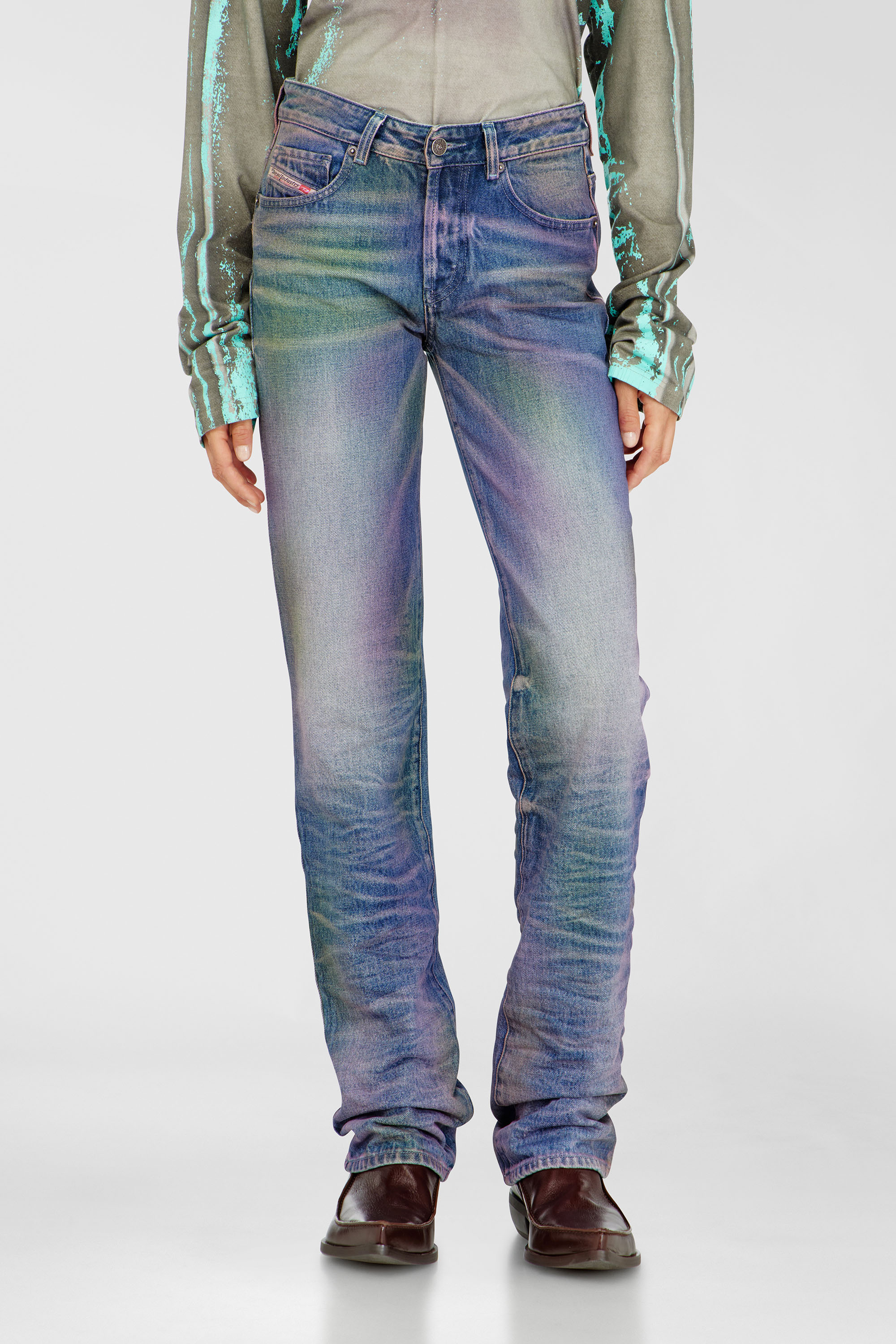 Diesel - Regular Jeans D-Lie 007FW Mujer, Multicolor/Azul - 1