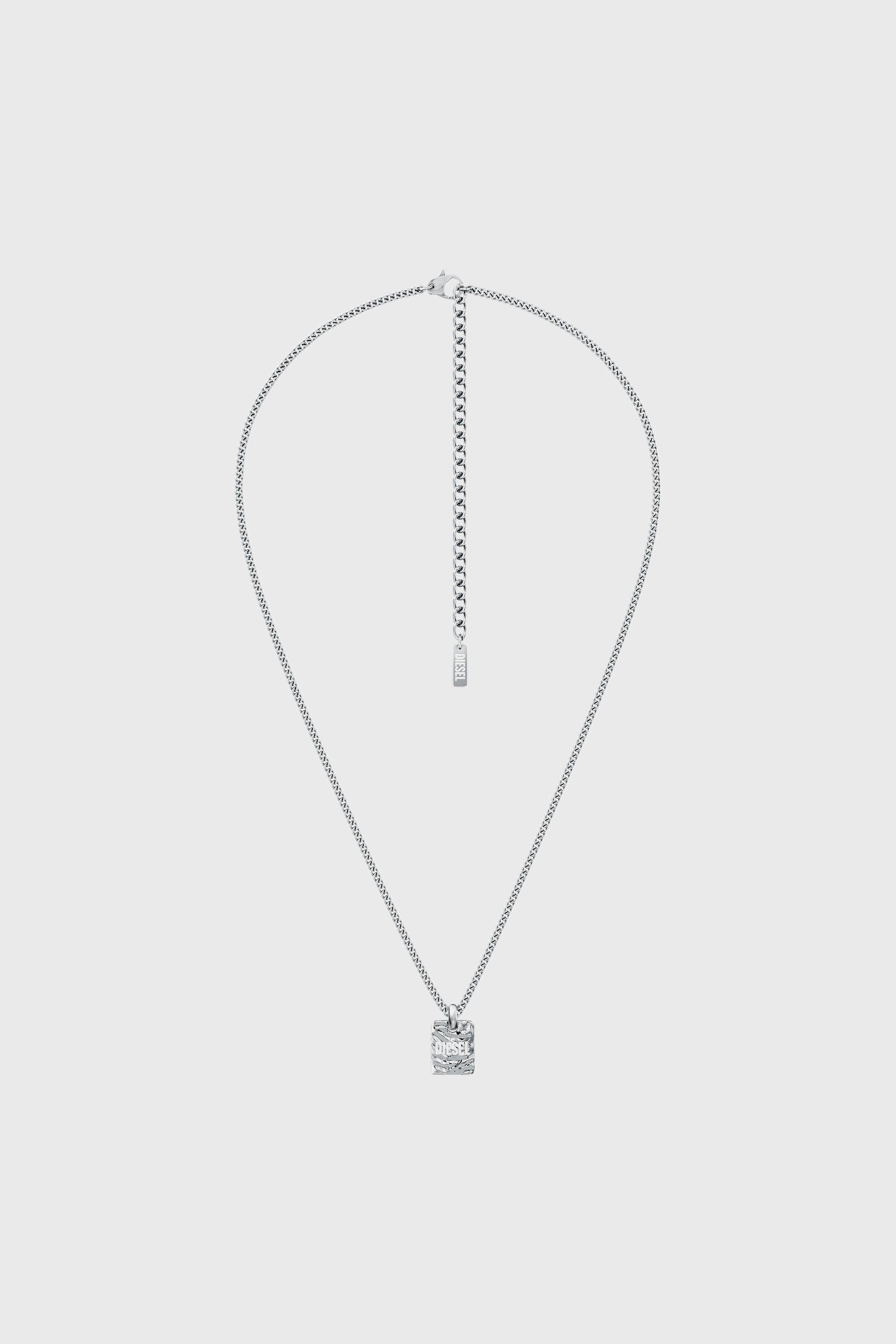 Diesel - DX1734040, Collar con colgante de acero inoxidable Unisex in Plateado - 1