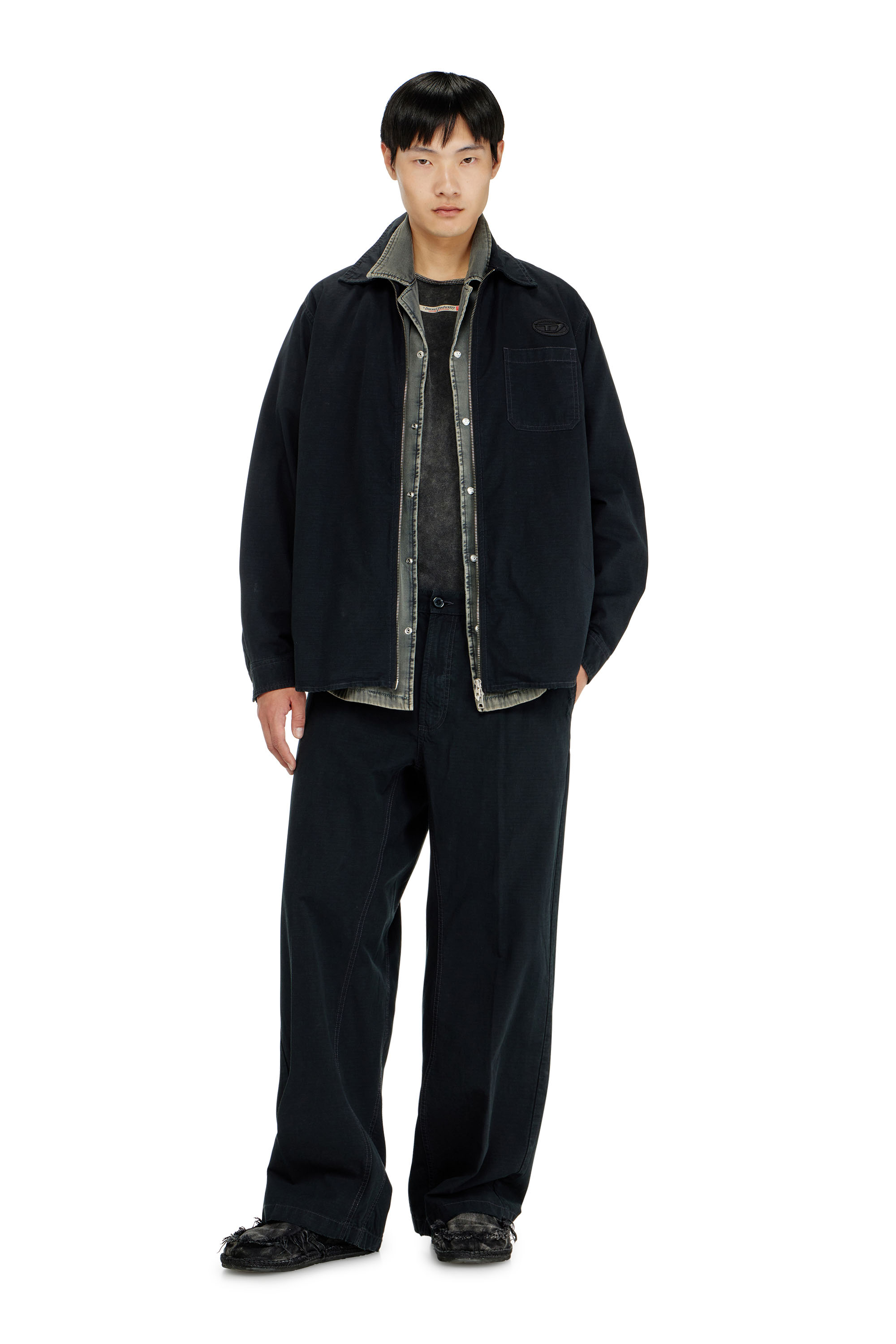 Diesel - S-ALIAS-ZIP, Camisa ripstop con cierre de cremallera Hombre in ToBeDefined - 2