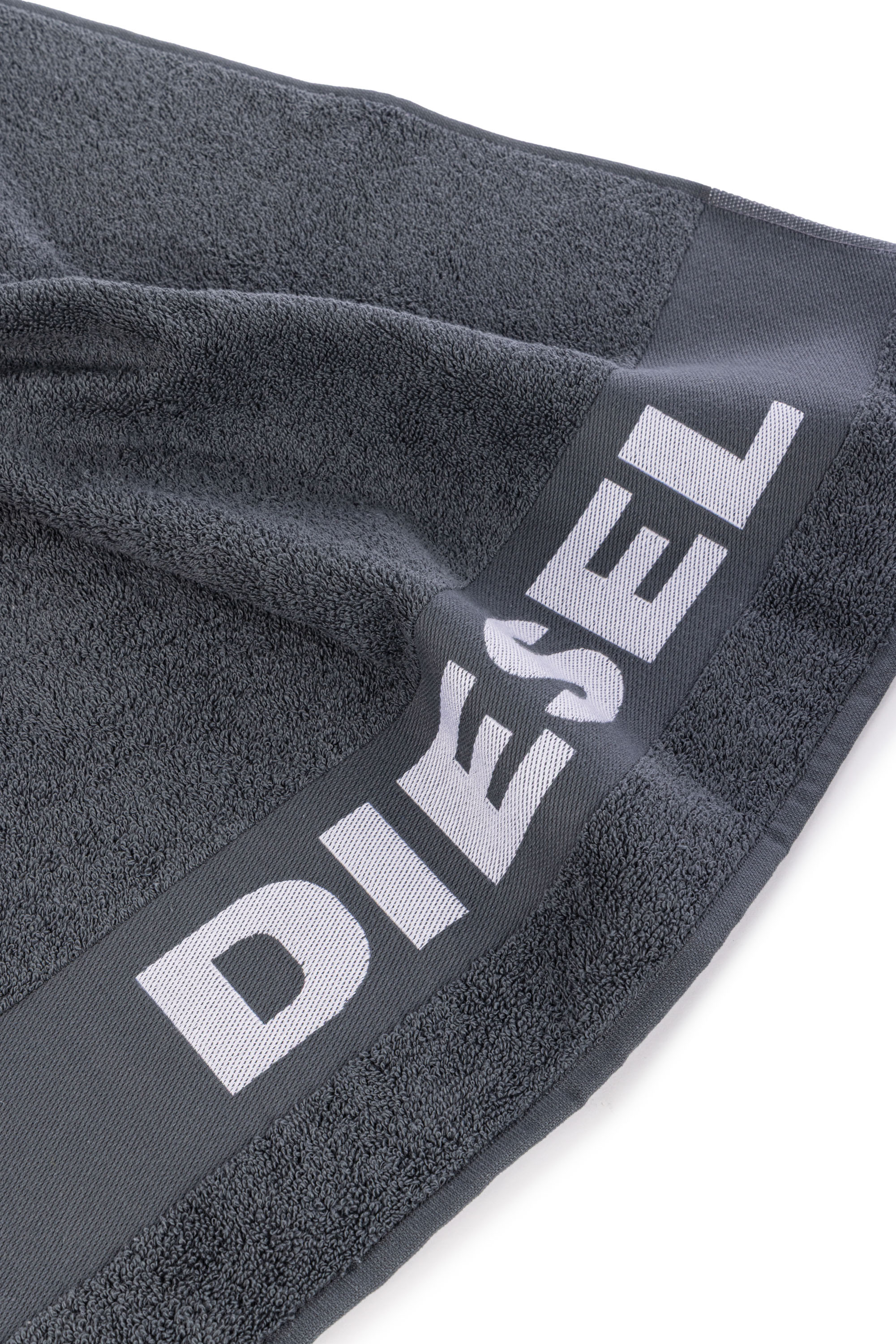 Diesel - 1015131 LOGO-COTTON TOWEL SET 1+1 GREY, Juego de Toallas de Felpa de Algodón con Logotipo Unisex in Gris - 2