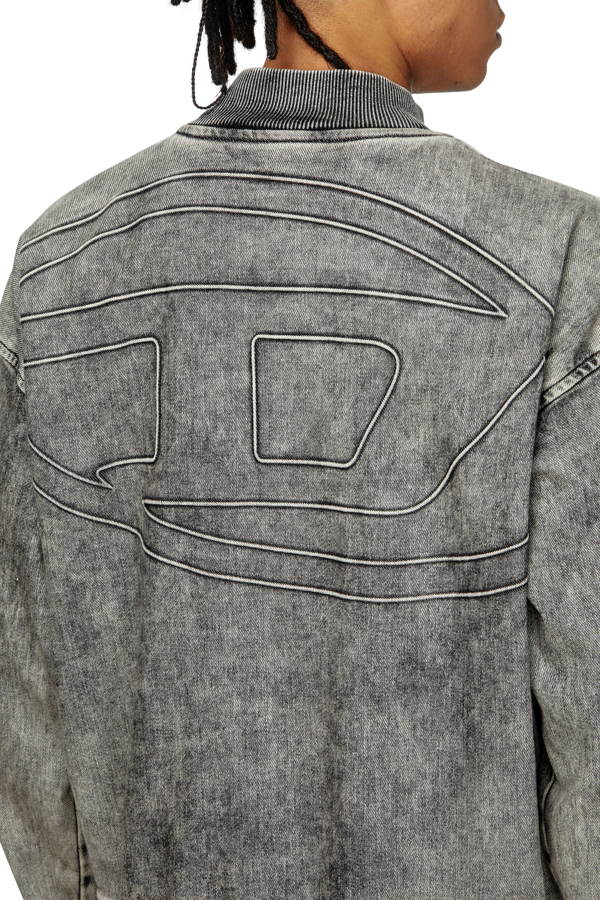 Diesel - D-CARLY-S TRACK, Jersey Track Denim con cremallera y Oval D Unisex in Gris - 5