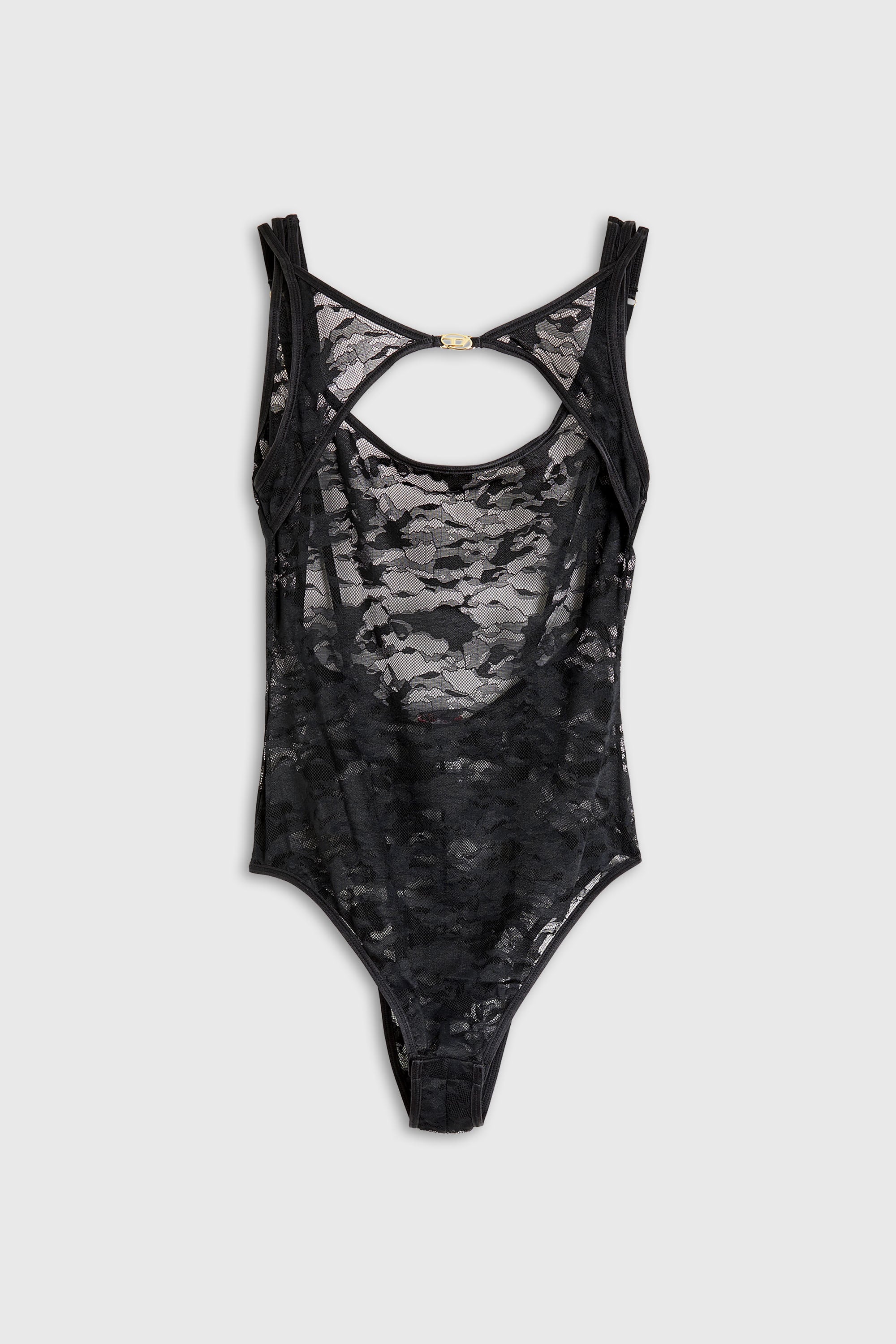Diesel - LENA-UTLT, Body de encaje camuflaje Mujer in Negro - 2