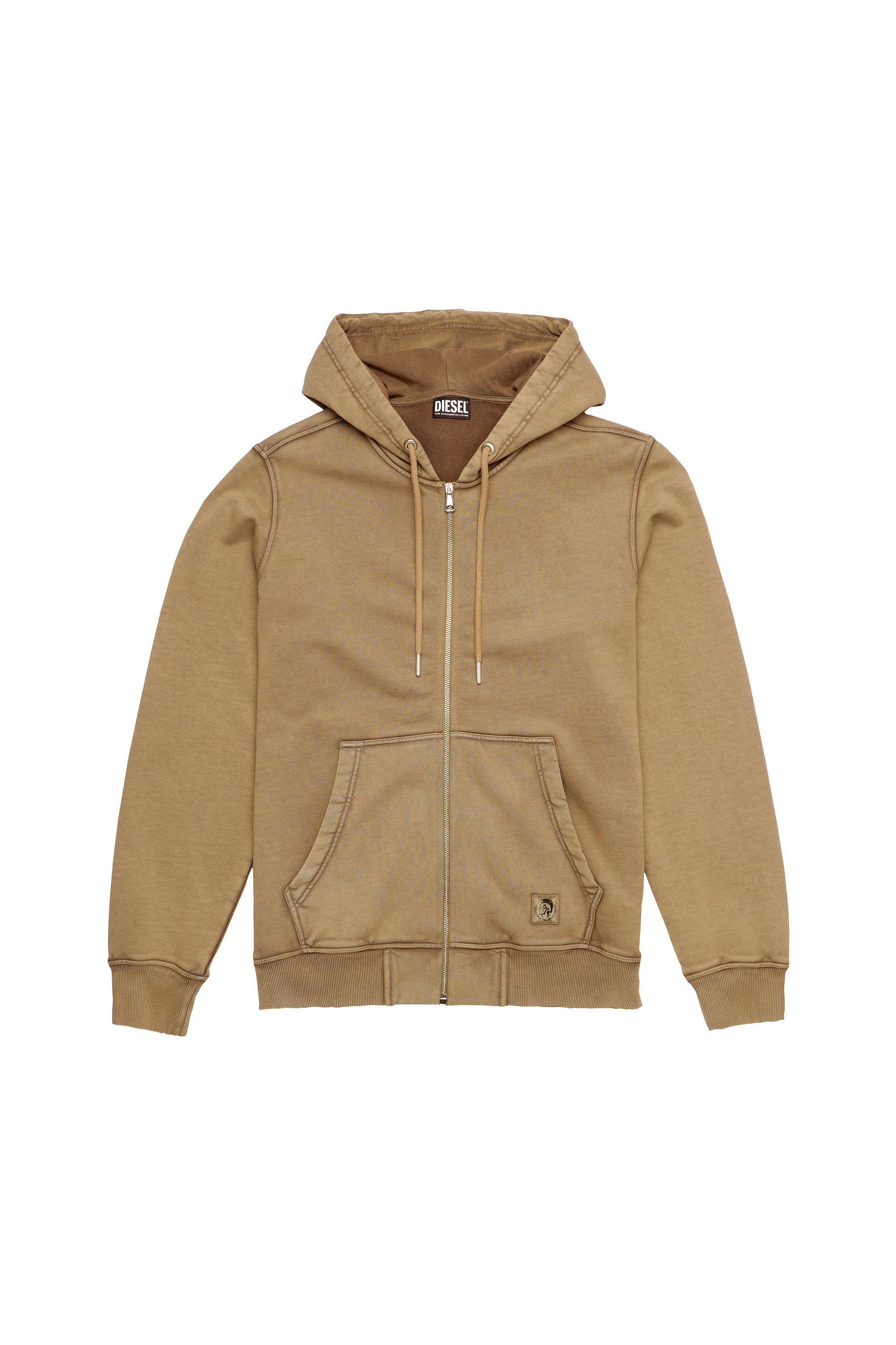 S-GIRK-HOOD-ZIP-MOHI, Marrón Claro - Sudaderas