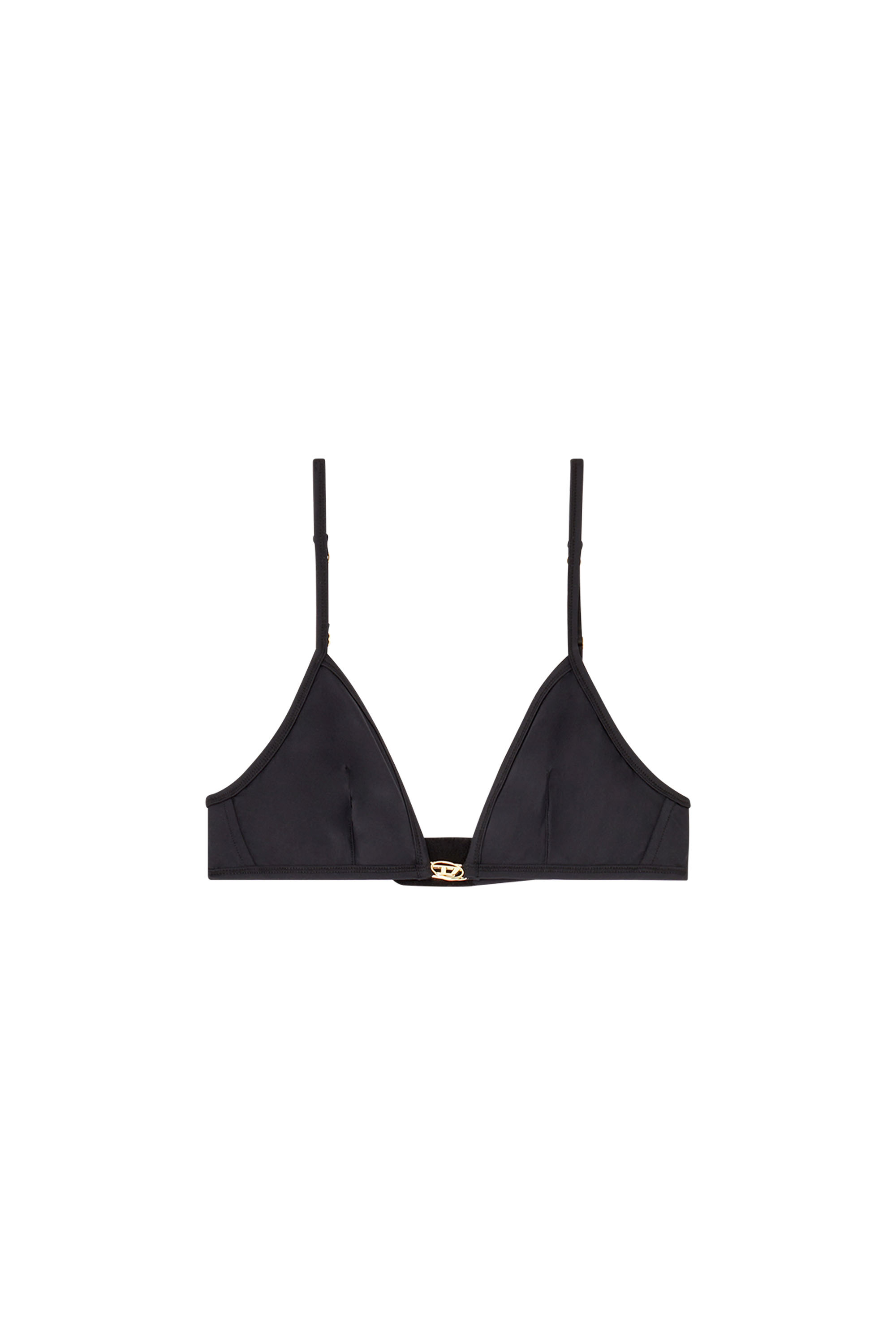 Diesel - LUNA-UTLT, Sujetador triangular de nailon con detalle Oval D Mujer in Negro - 2
