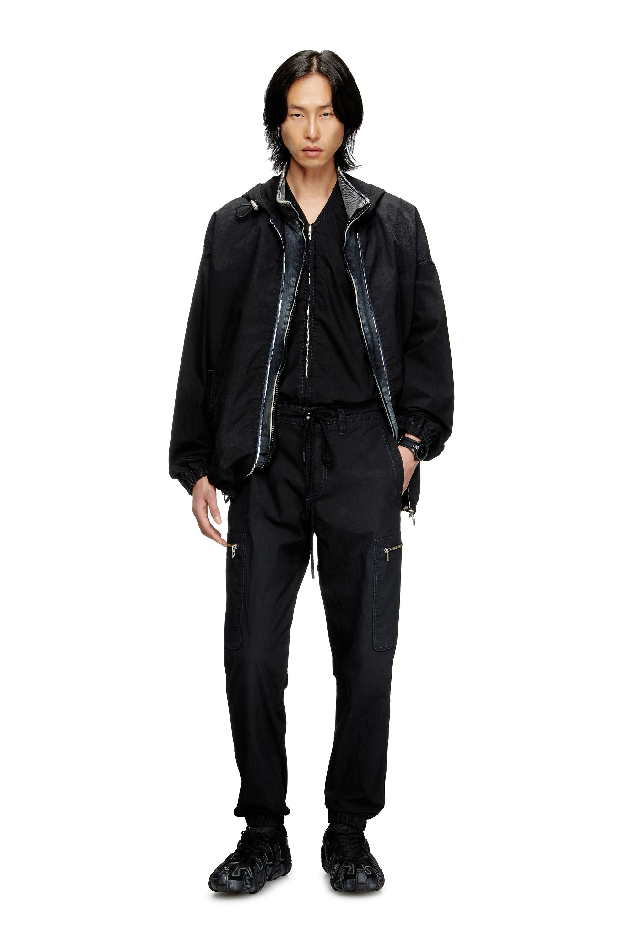 Diesel - Slim D-Lab JoggJeans® 068SJ Unisex, Negro/Gris oscuro - 2