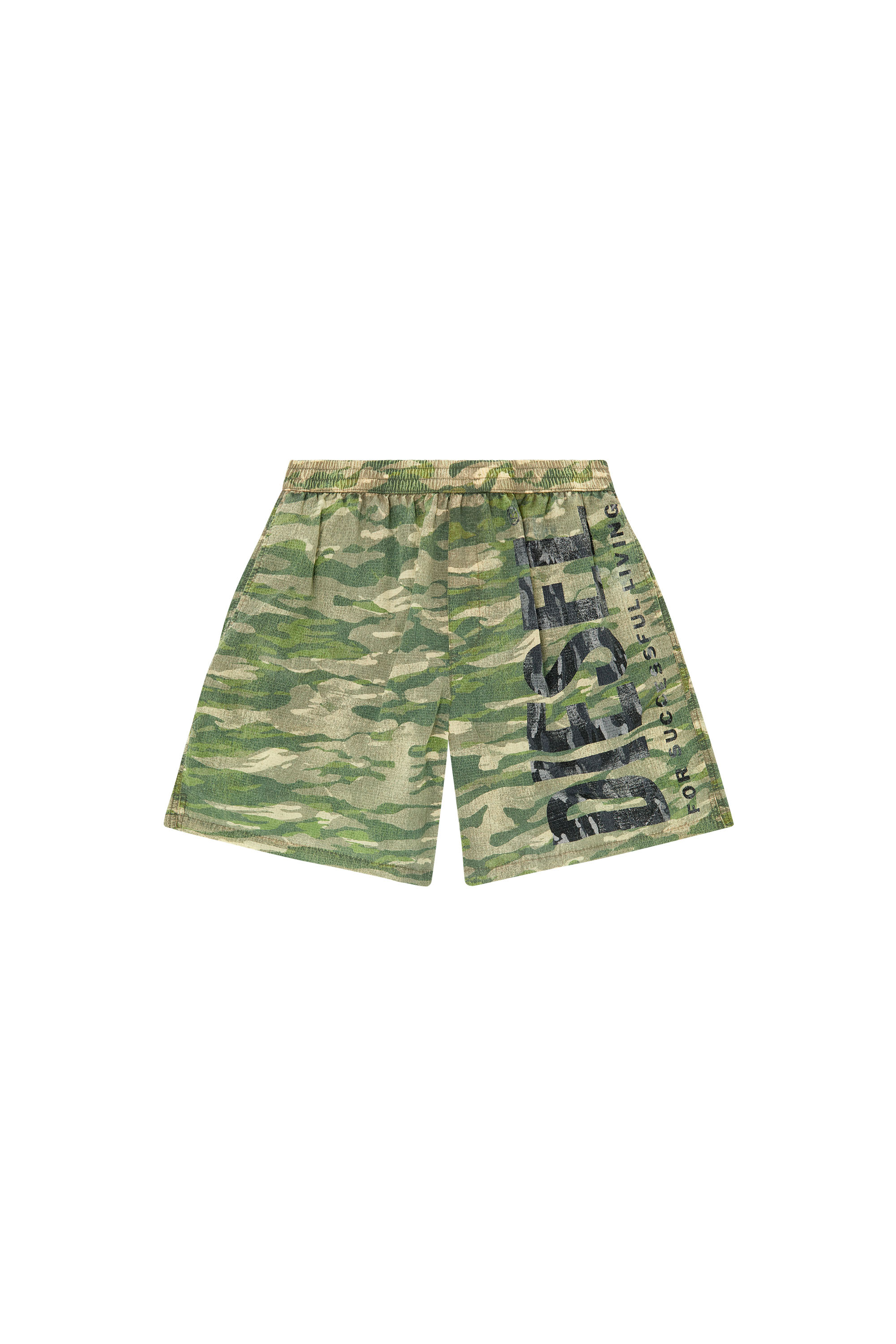 Diesel - POWEL-47.5-UTLT, Pantalones cortos de surf de ripstop con estampado de camuflaje Hombre in Verde - 4