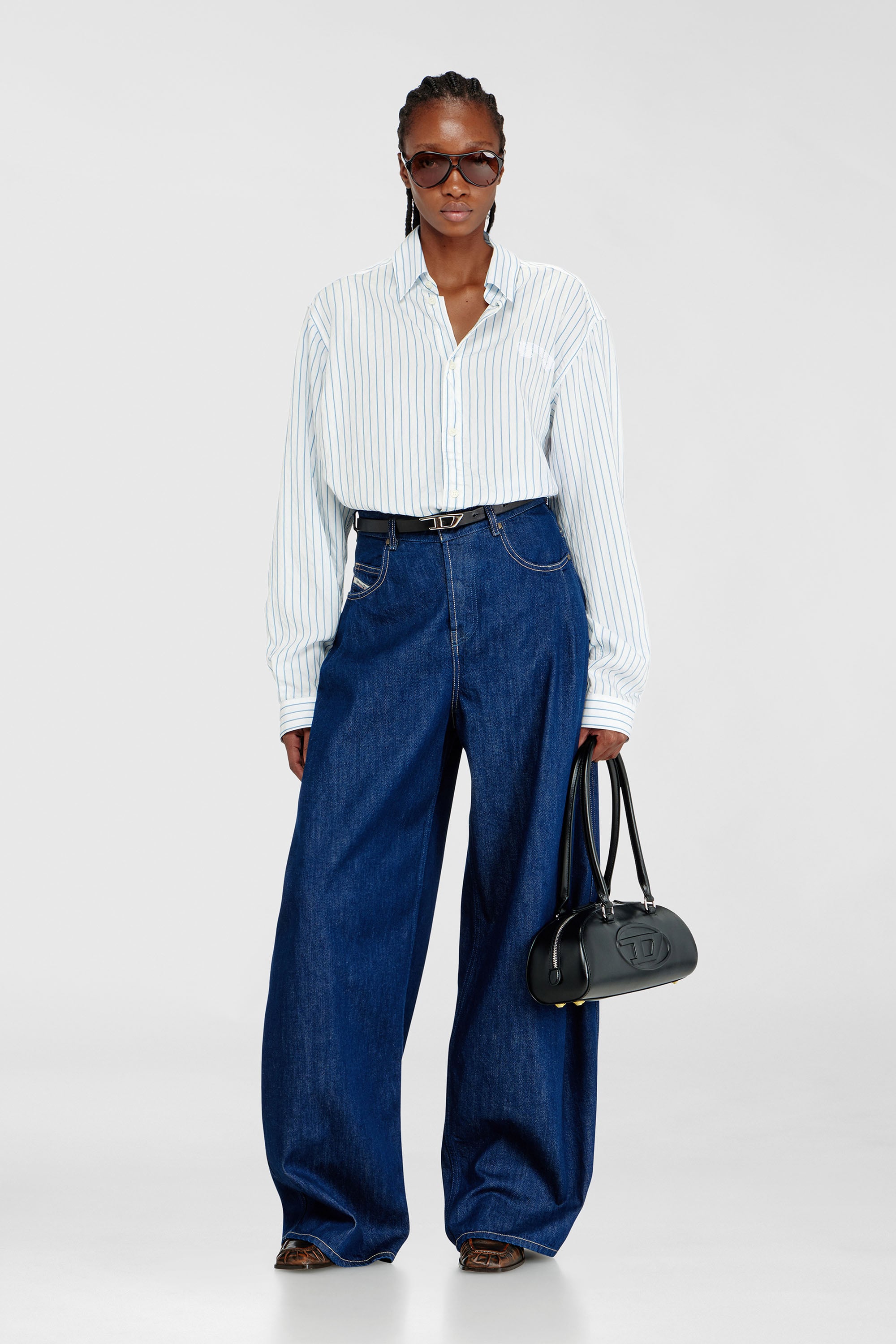 Diesel - Relaxed Jeans 1987 D-Khelz 09Q09 Mujer, Azul Oscuro - 1