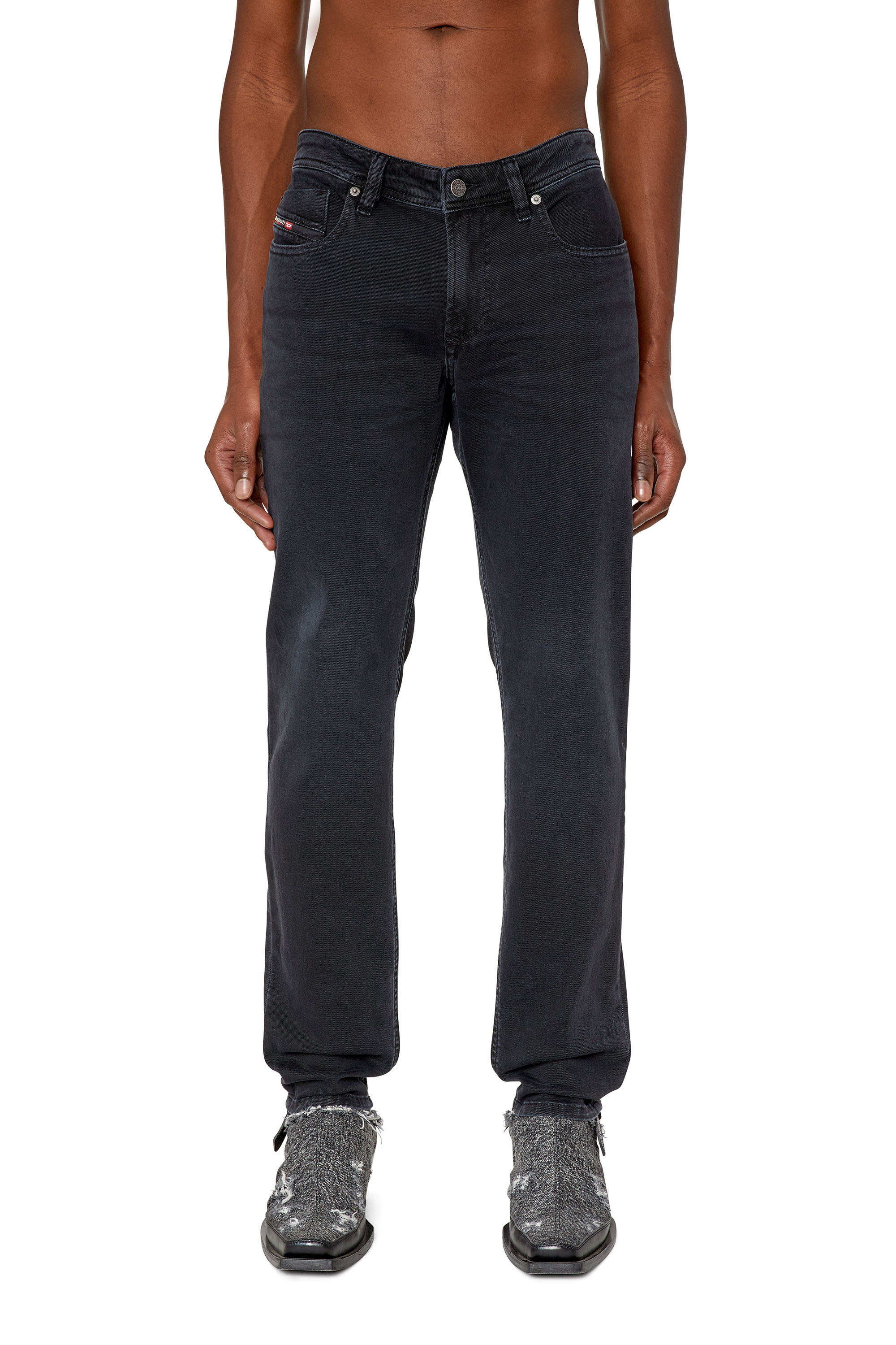 Diesel - 1979 Sleenker 0QWTX Skinny Jeans, Negro/Gris oscuro - Image 1