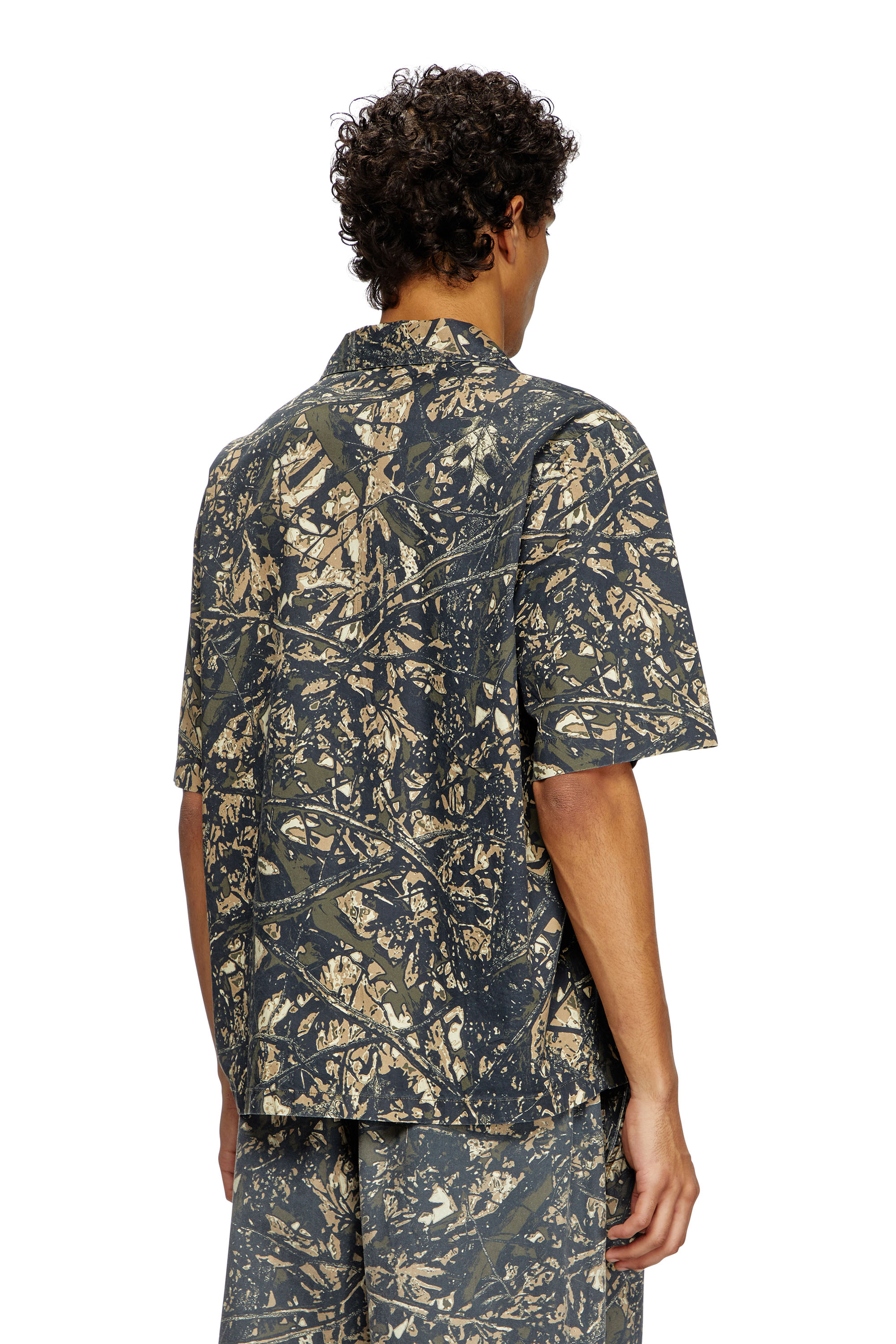 Diesel - S-LINT, Camisa de manga corta con estampado de camuflaje Hombre in Multicolor - 4