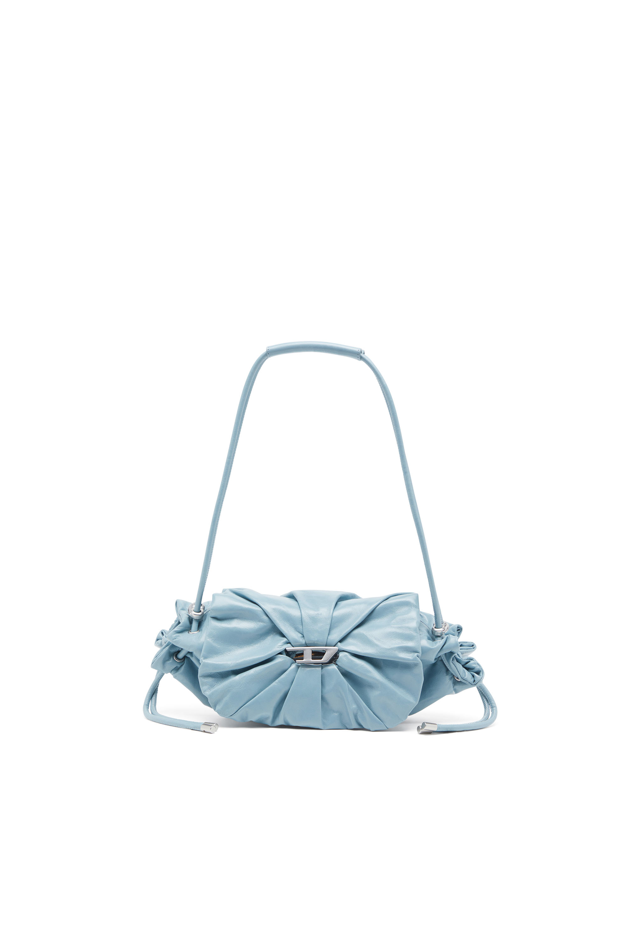 Diesel - SCRUNCH-D SHOULDER S, Scrunch-D S-Bolso de hombro de cuero arrugado Mujer in Azul marino - 1