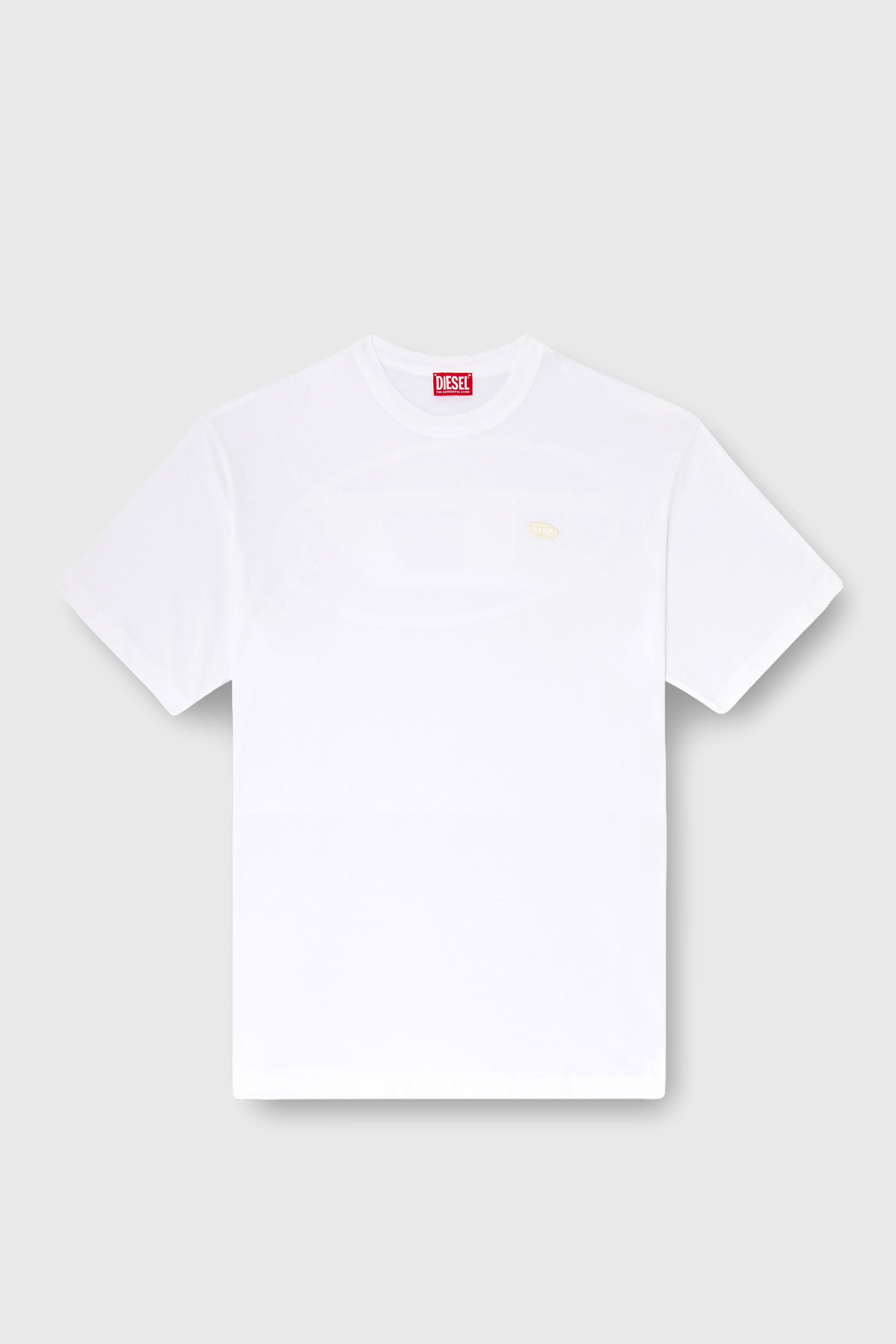 Diesel - T-WASH-MOON-T92, Camiseta de algod&oacute;n con logotipo Oval D y gr&aacute;fico Hombre in Blanco - 2