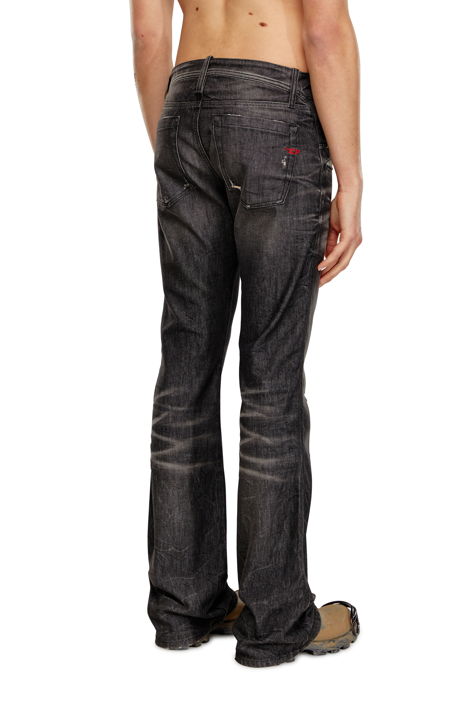 Diesel - Man Bootcut Jeans D-Backler 09H51, Black/Dark grey - Image 3
