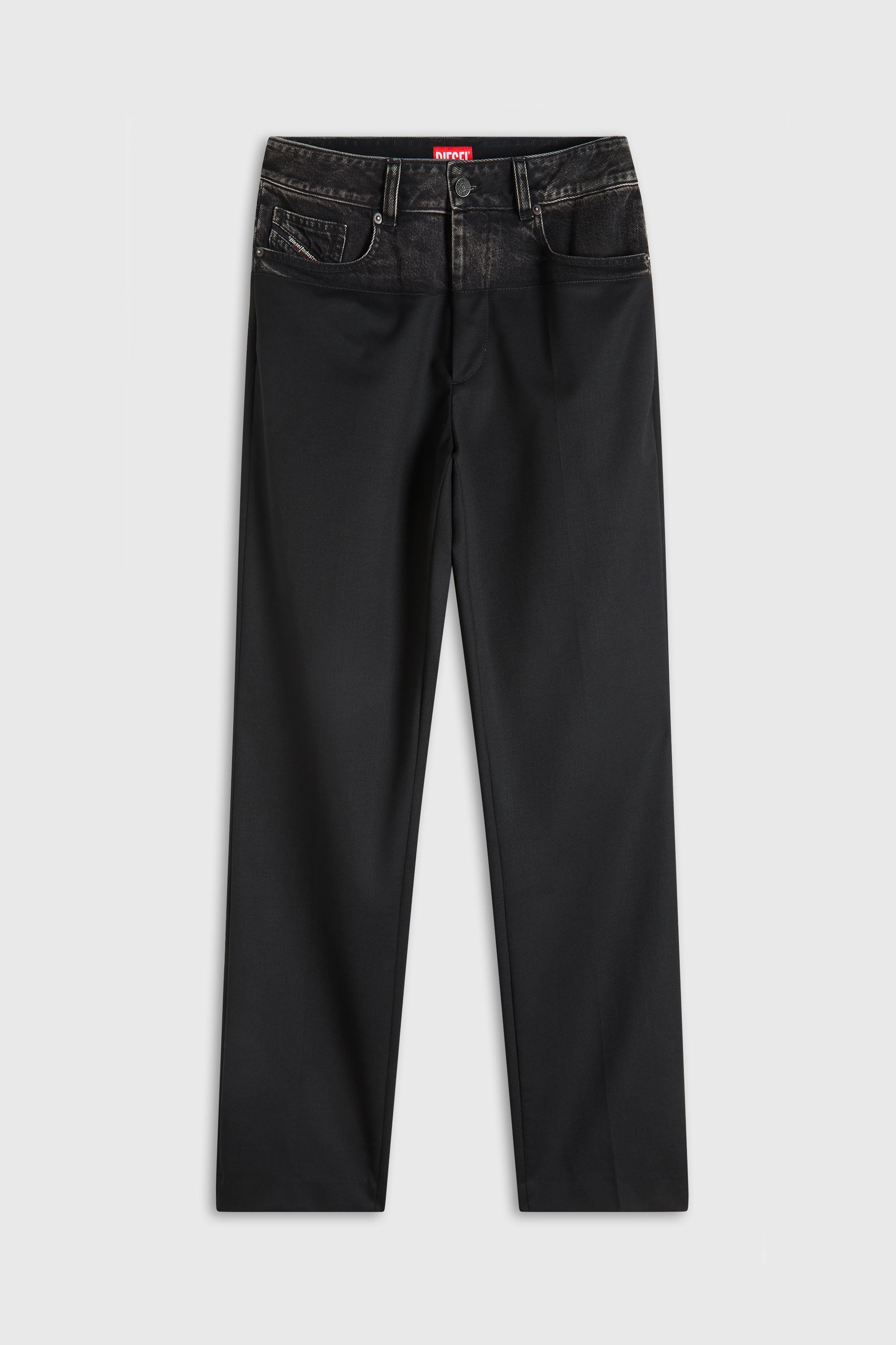 Diesel - P-LOGAN, Pantal&oacute;n con secciones vaqueras y de sastrer&iacute;a Hombre in Negro - 2