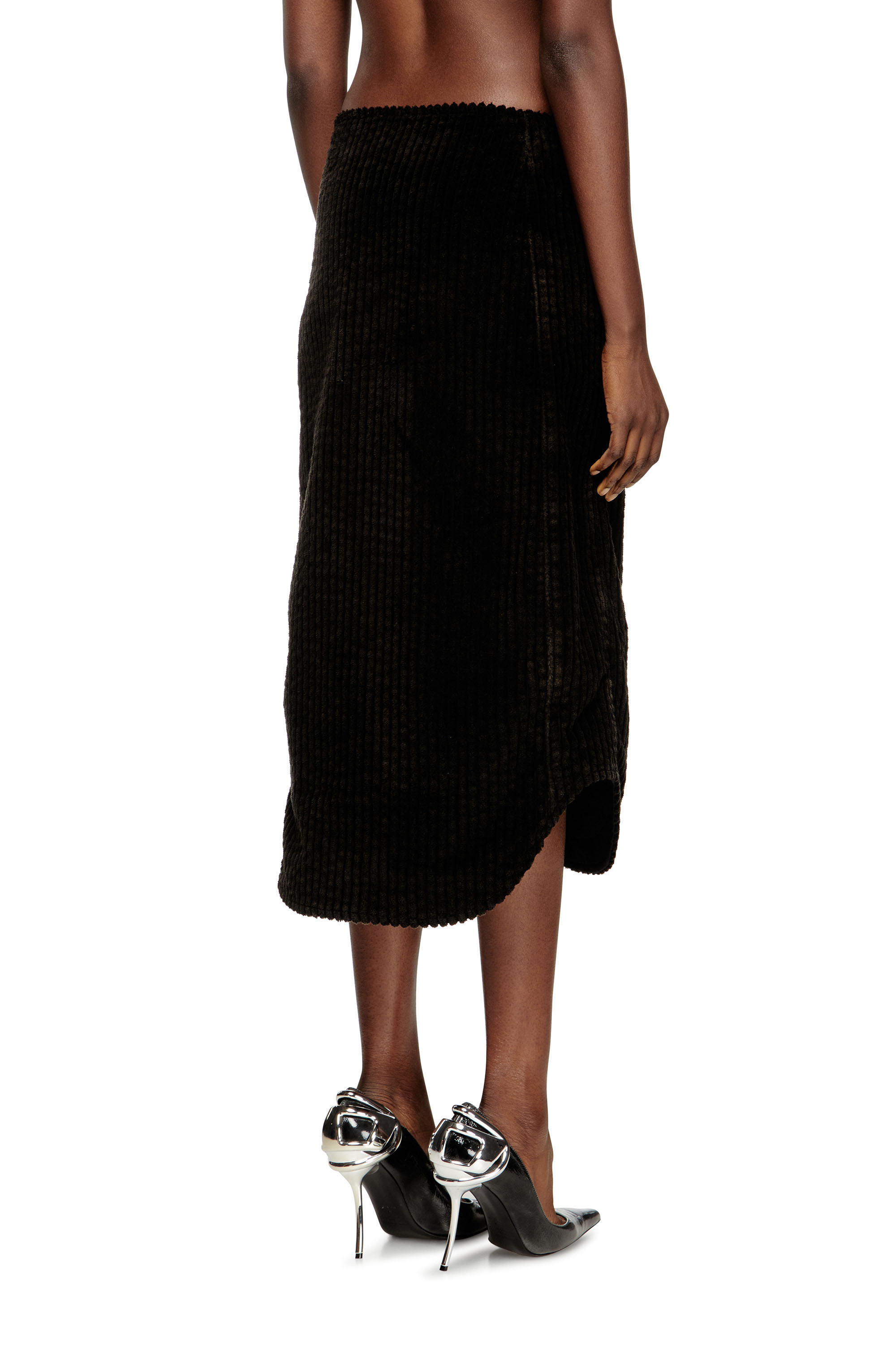 O-LLIPOP, Negro Diesel - O-LLIPOP, Falda midi de algodón con cremallera Mujer in Negro - 4