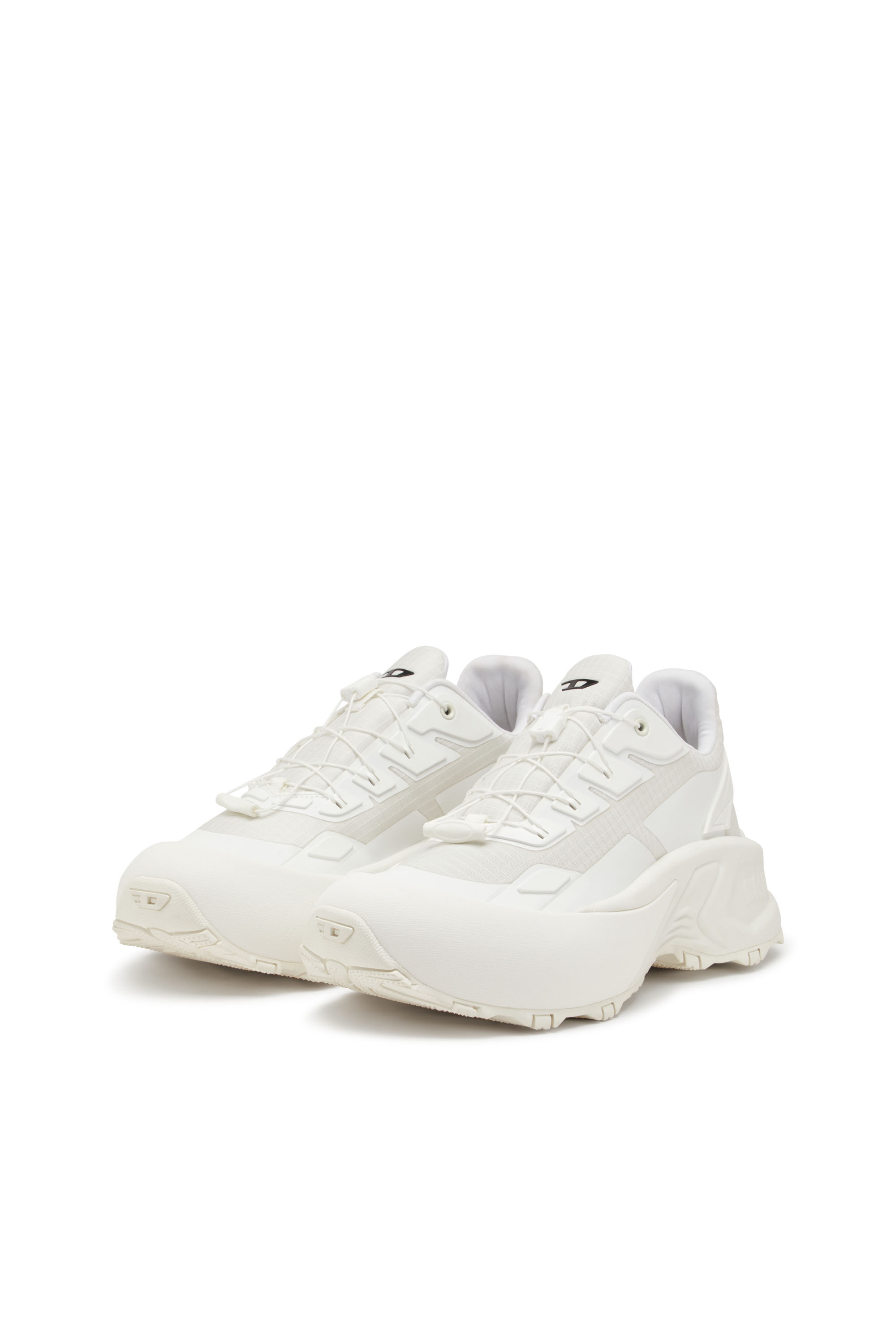 Diesel - D-CAGE RUNNER, D-Cage Runner-Deportivas de ripstop con ribetes de poliuretano termoplástico Hombre in Blanco - 9