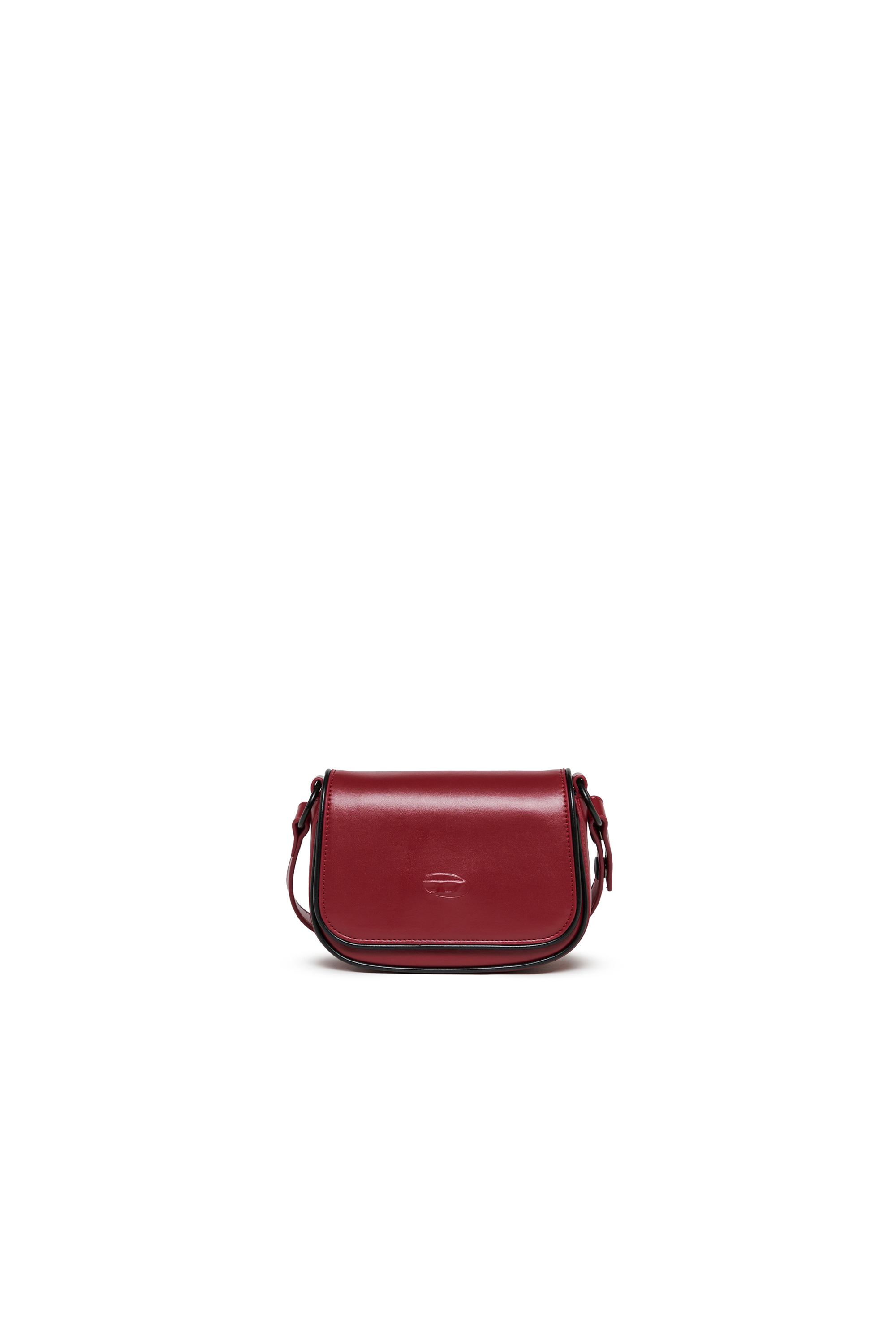 Diesel - WIRT, WIRT - Bolso bandolera con logo Oval D repujado Mujer in Rojo - 1
