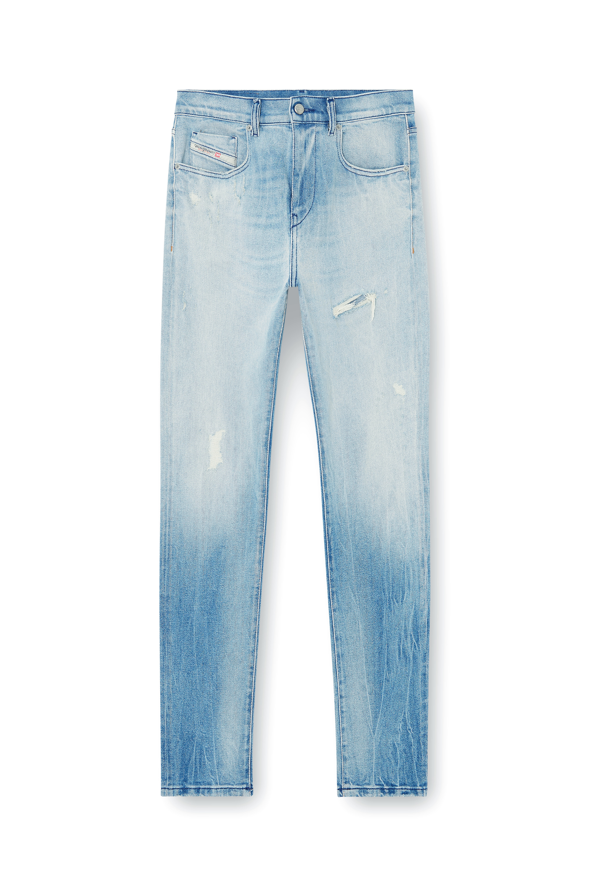 Diesel - Slim Jeans 2019 D-Strukt 09N38 Hombre, Azul Claro - 3