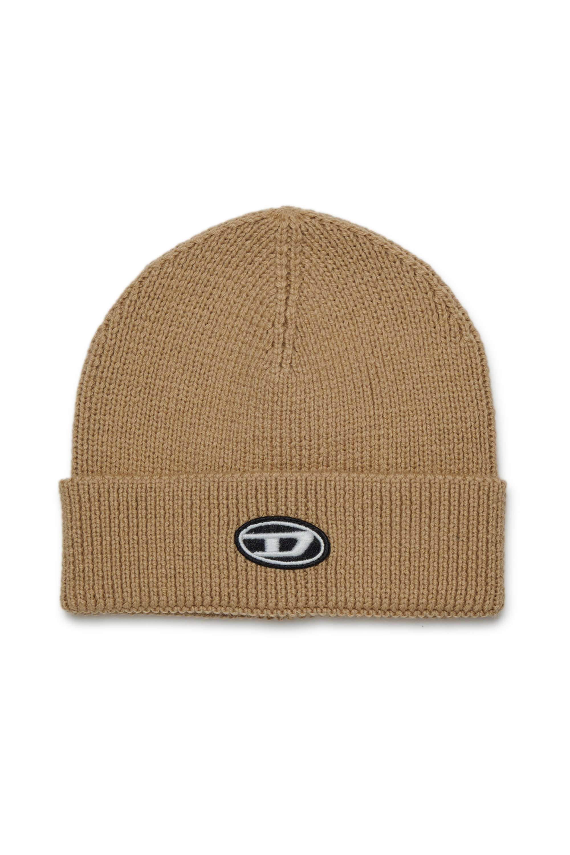 Diesel - FLYB, Gorro de mezcla de lana con vuelta Unisex in Marrón - 1