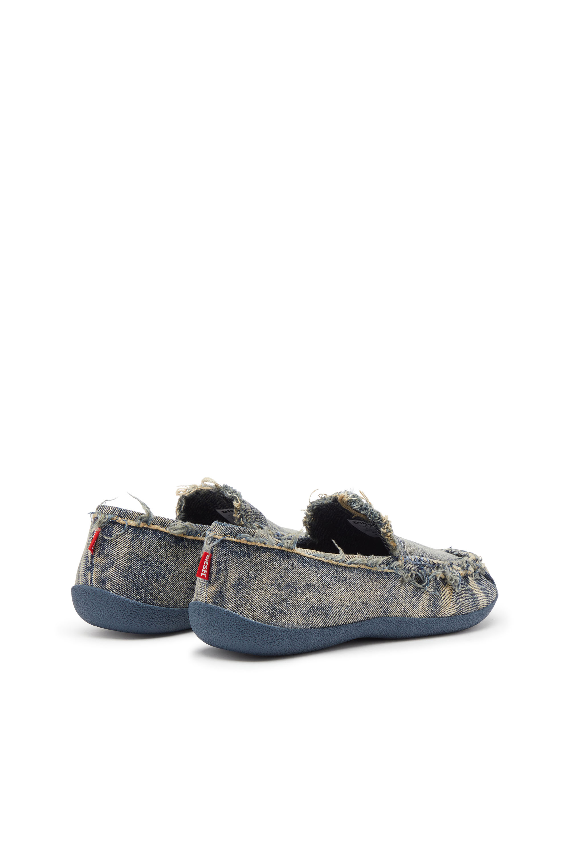 Diesel - D-SHOCK MOC, D-Shock-Mocasines de denim desgastado Hombre in Azul marino - 3