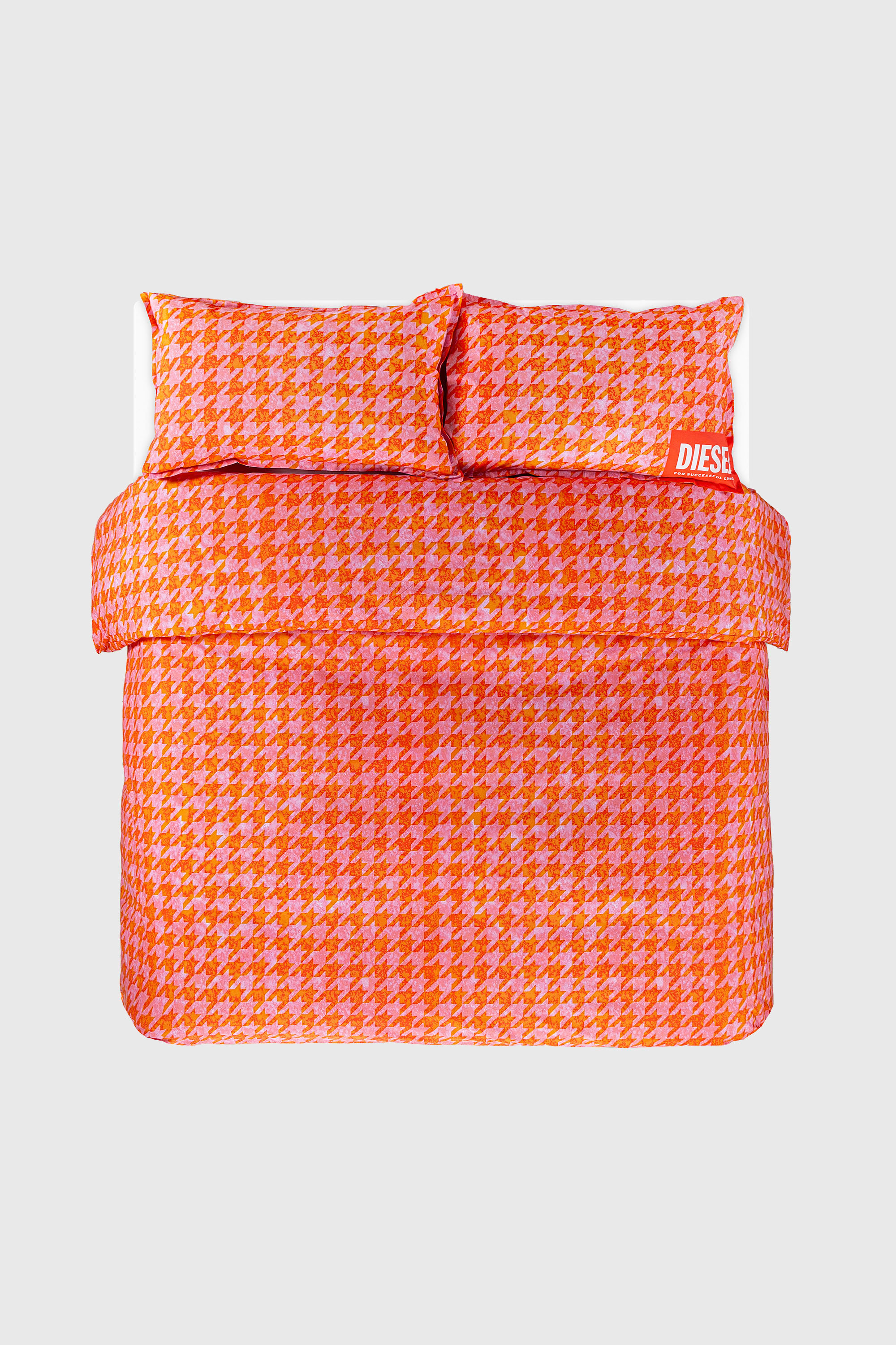 Diesel - 1018105  DROP PINK/RED PERCALE DUVET COV, Juego de funda n&oacute;rdica de percal para cama queen size Unisex in Naranja - 1