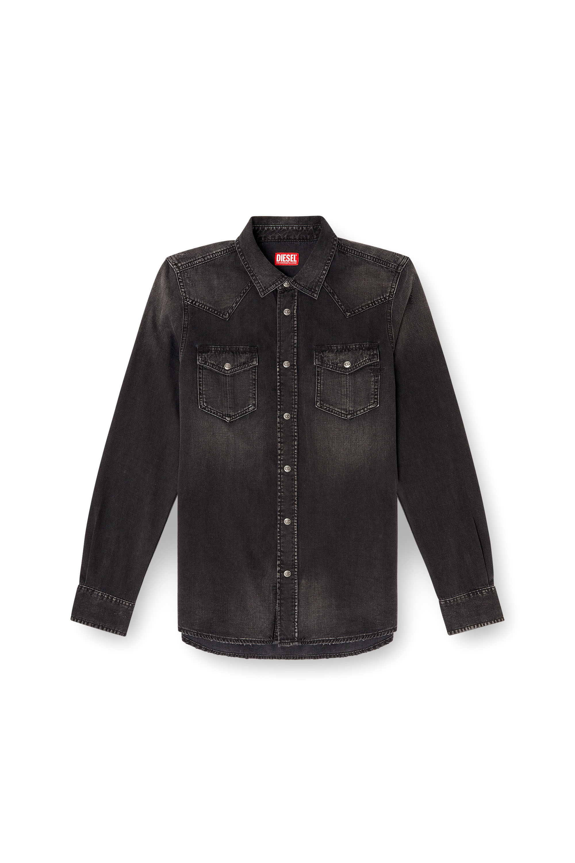 Diesel - D-VEGA, Sobrecamisa denim Hombre in Negro - 3