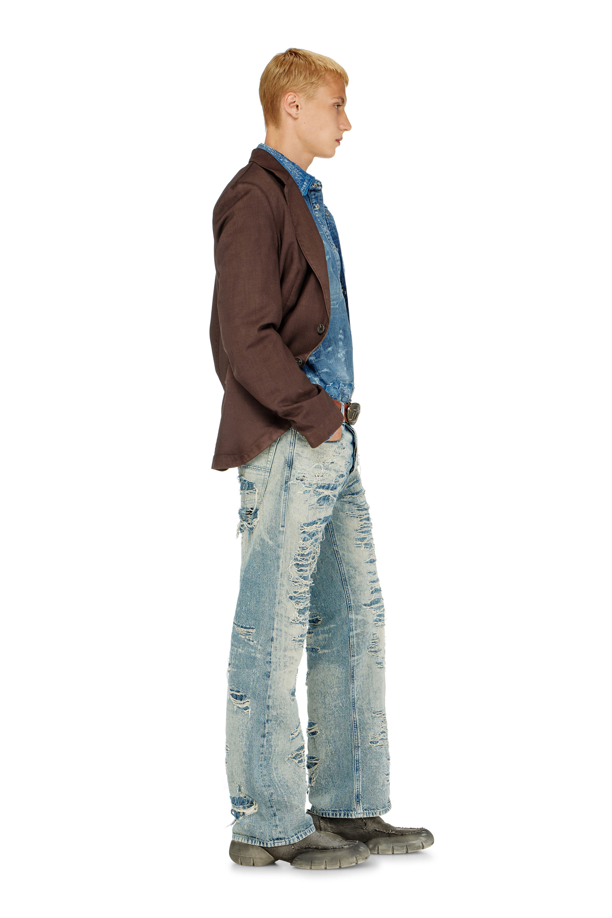Diesel - Relaxed Jeans 1980 D-Eeper 068YM Hombre, Azul medio - 2
