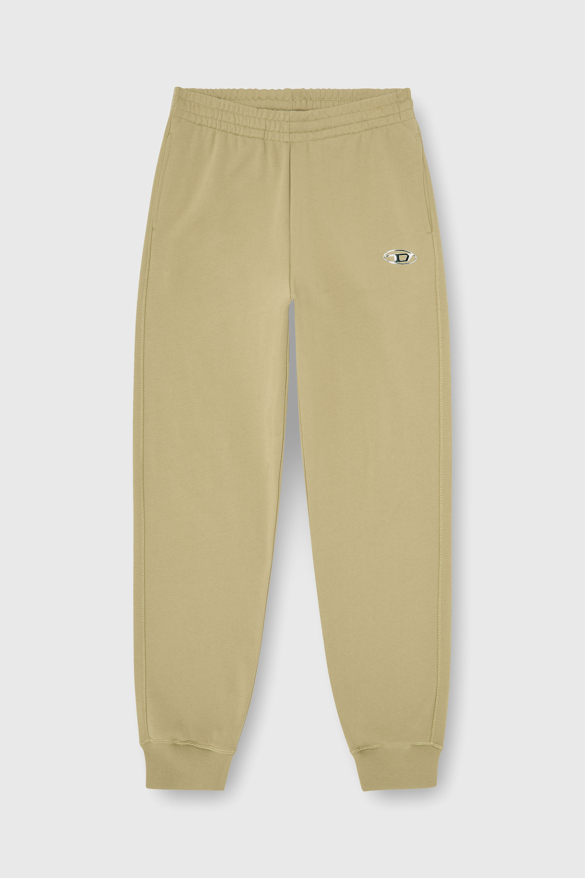 Diesel - P-MARKY-IOD, Man's Cotton pants with metallic Oval D in Beige - 2