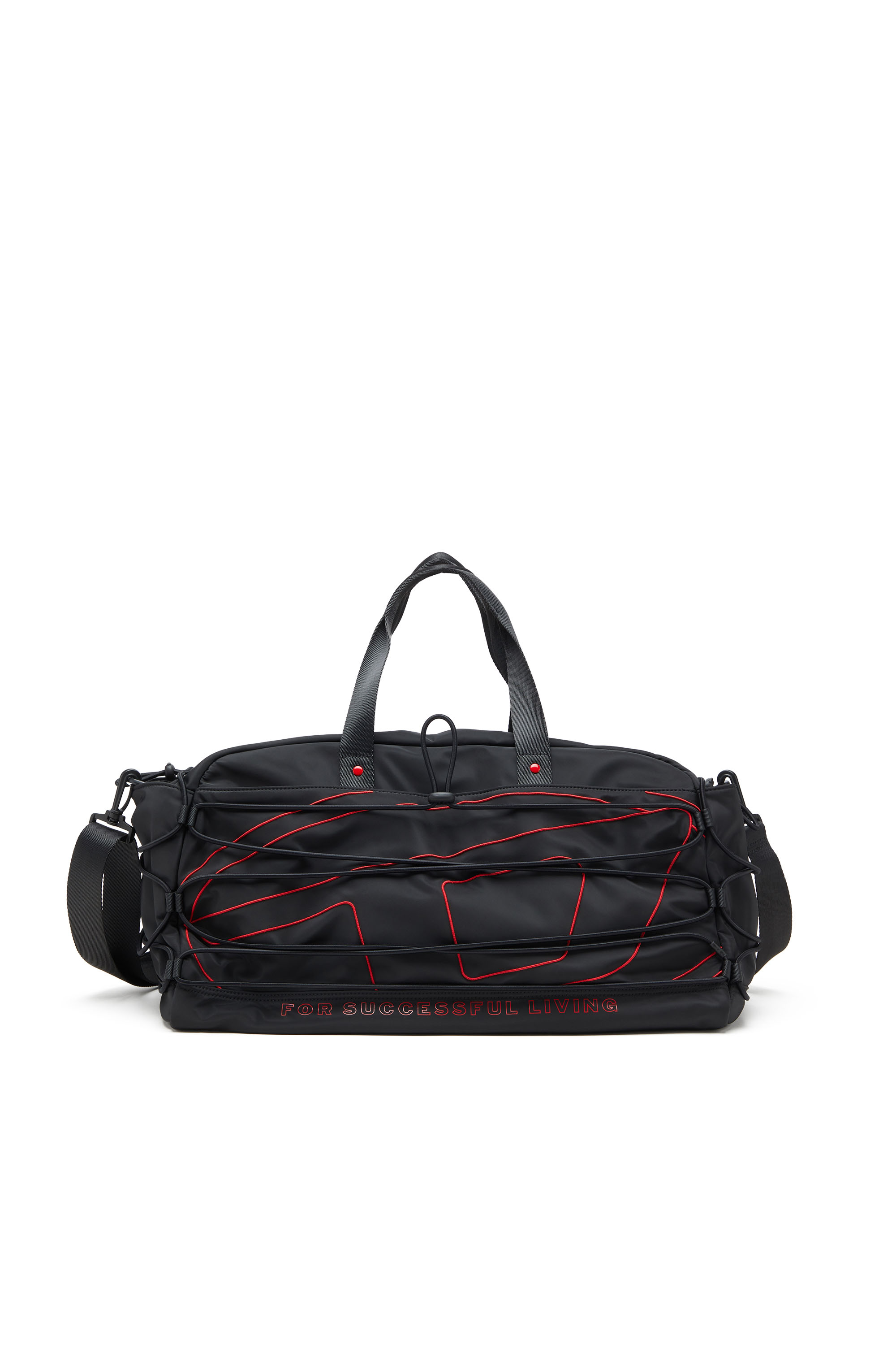Diesel - TECH-D DUFFLE X, Tech-D-Talego de nailon con logotipo Oval D bordado Unisex in Negro - 1