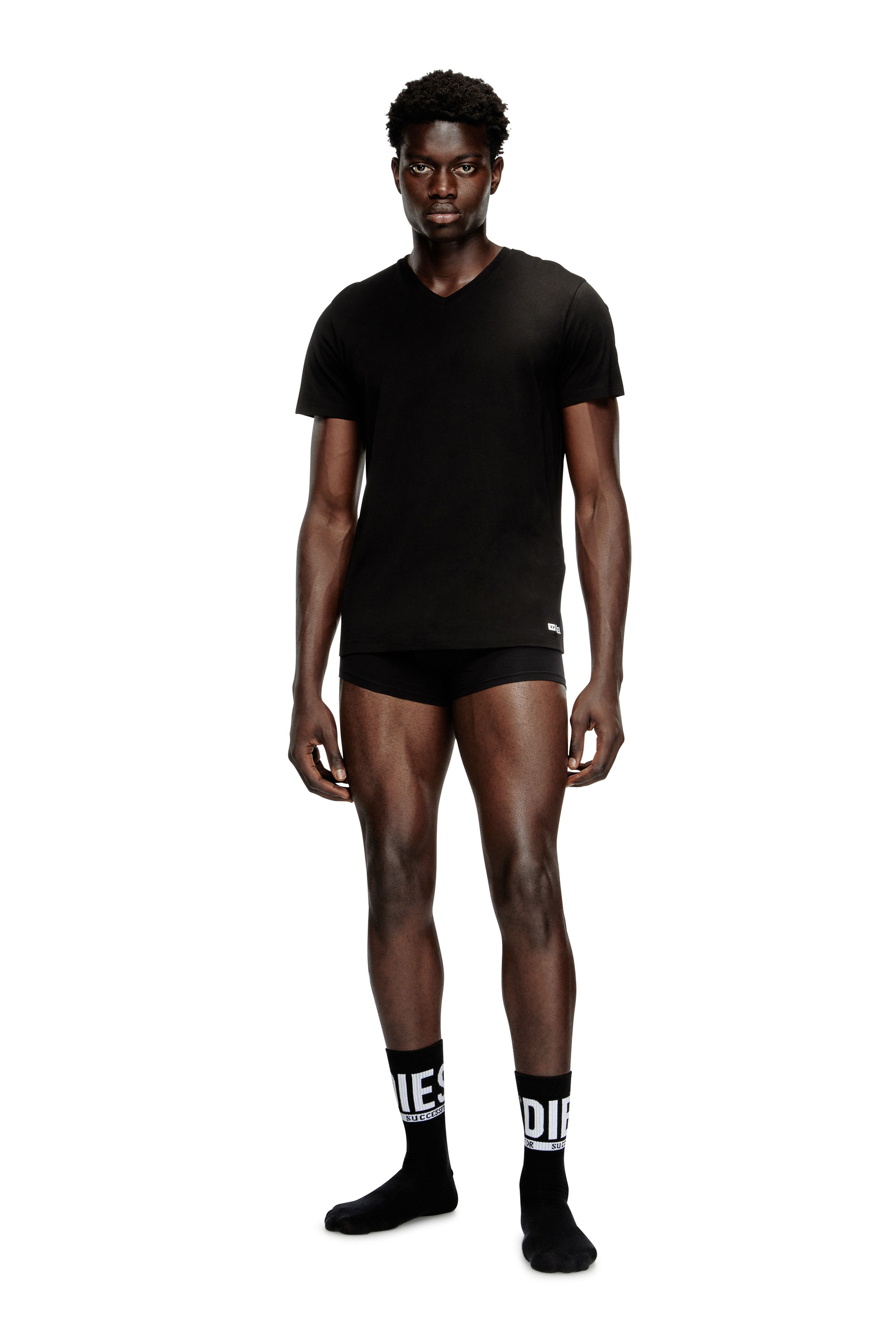 Diesel - MICHAEL-D-BOX-3PACK, Lote de tres camisetas con cuello de pico Hombre in Negro - 1