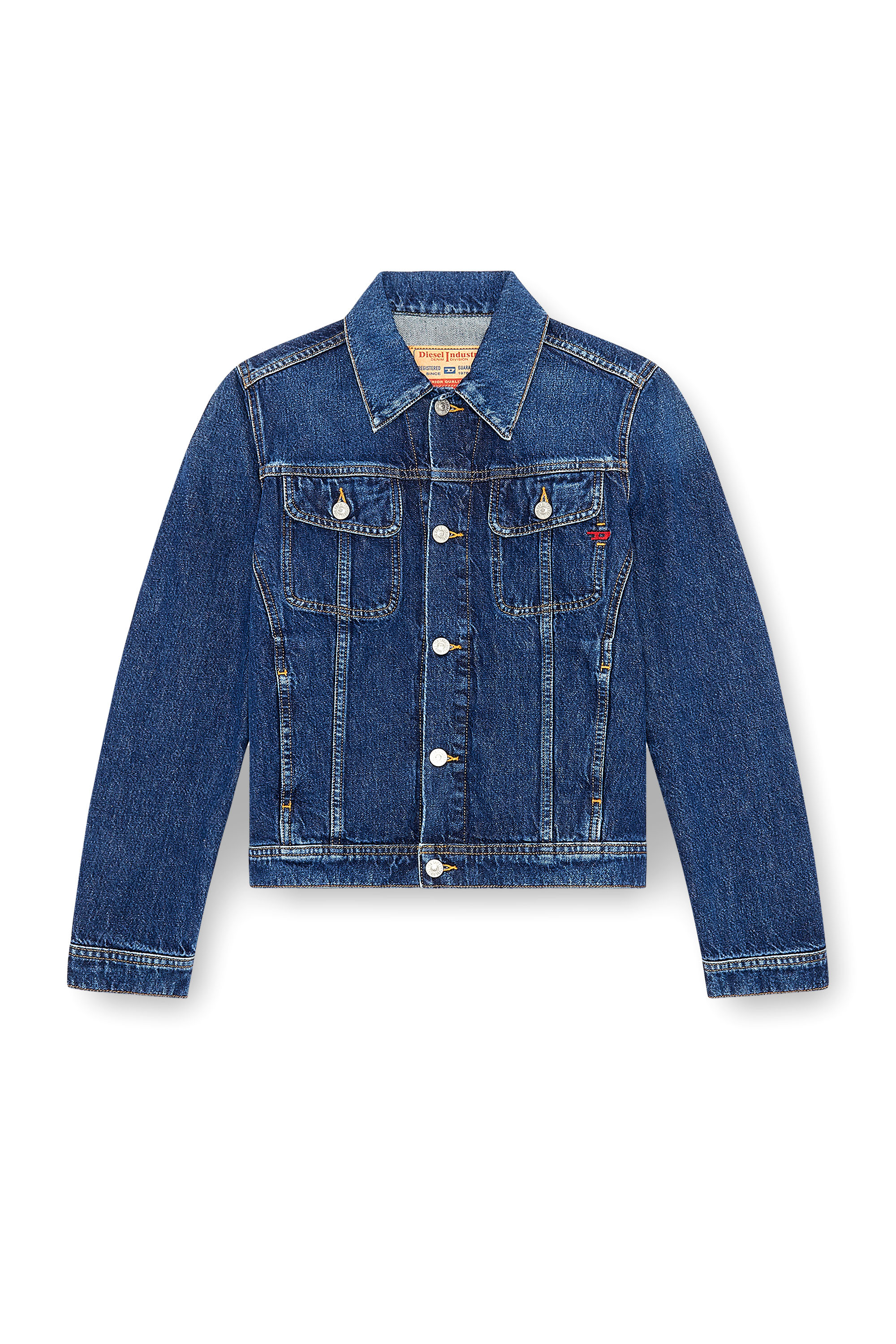 Diesel - DE-BONNY, Chaqueta trucker en denim Mujer in Azul marino - 3