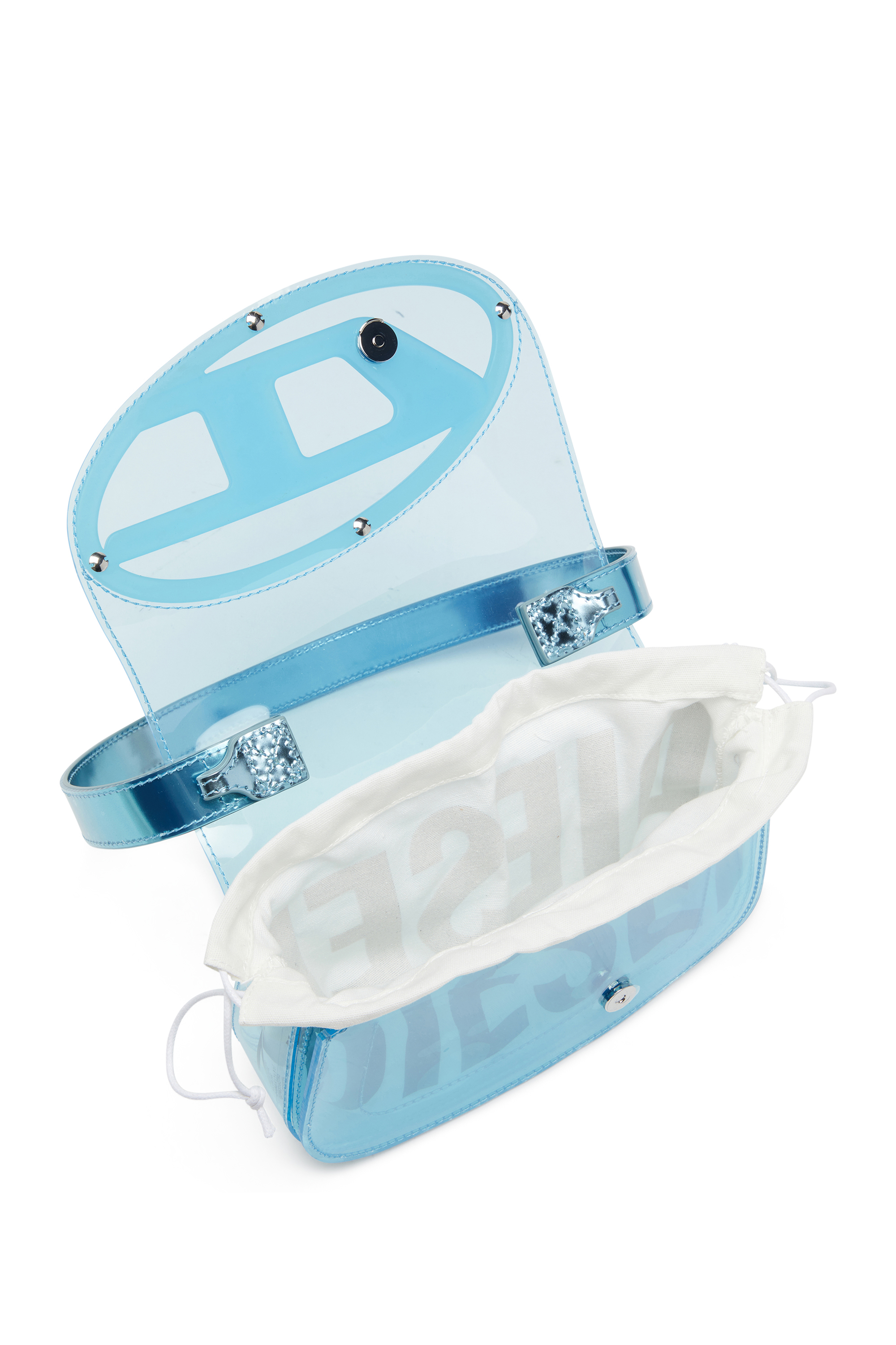 Diesel - 1DR, 1DR-Iconic bolso de hombro en TPU transparente Mujer in Azul marino - 3