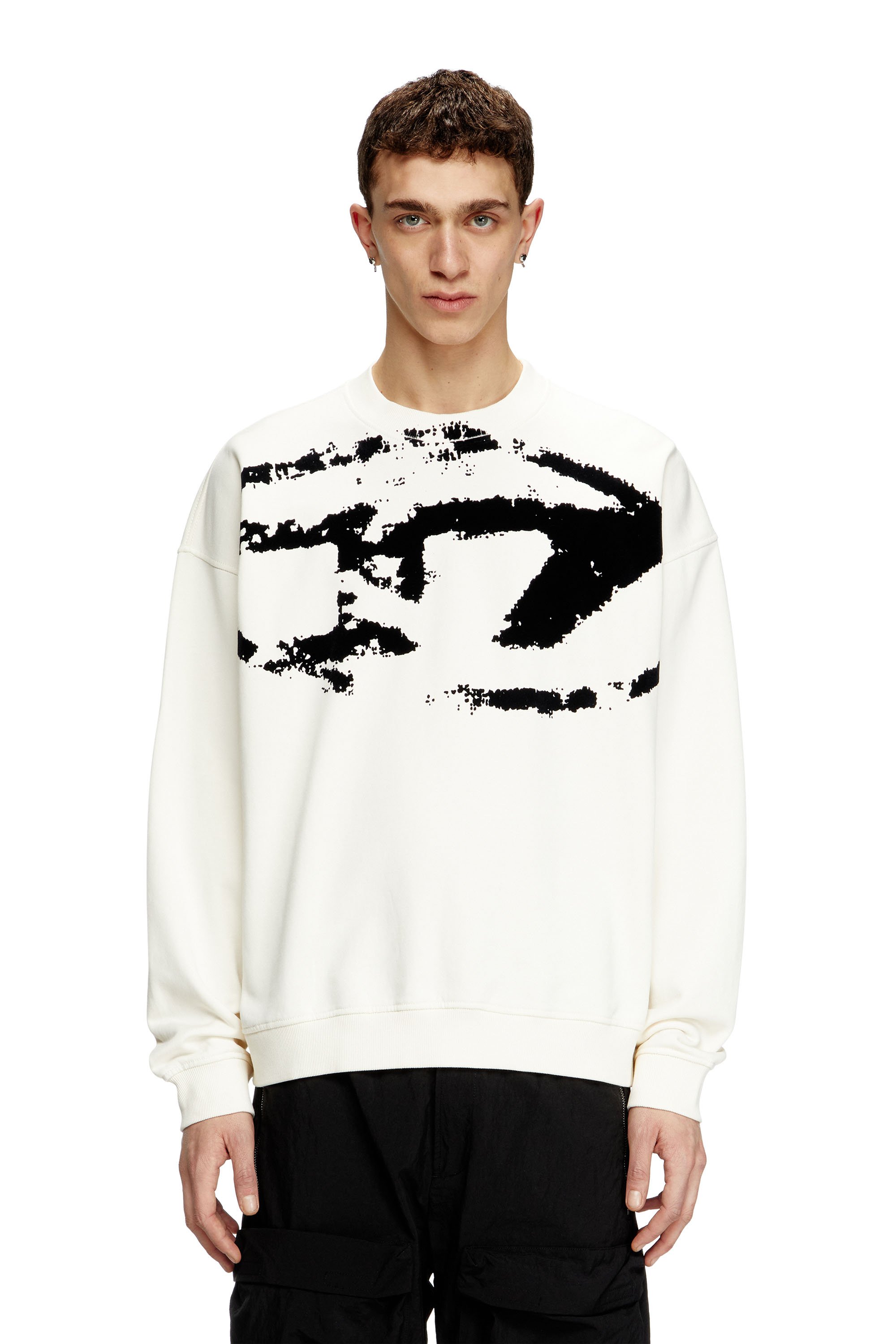 Diesel - S-BOXT-N5, Sudadera con logotipo desgastado en relieve Hombre in ToBeDefined - 1