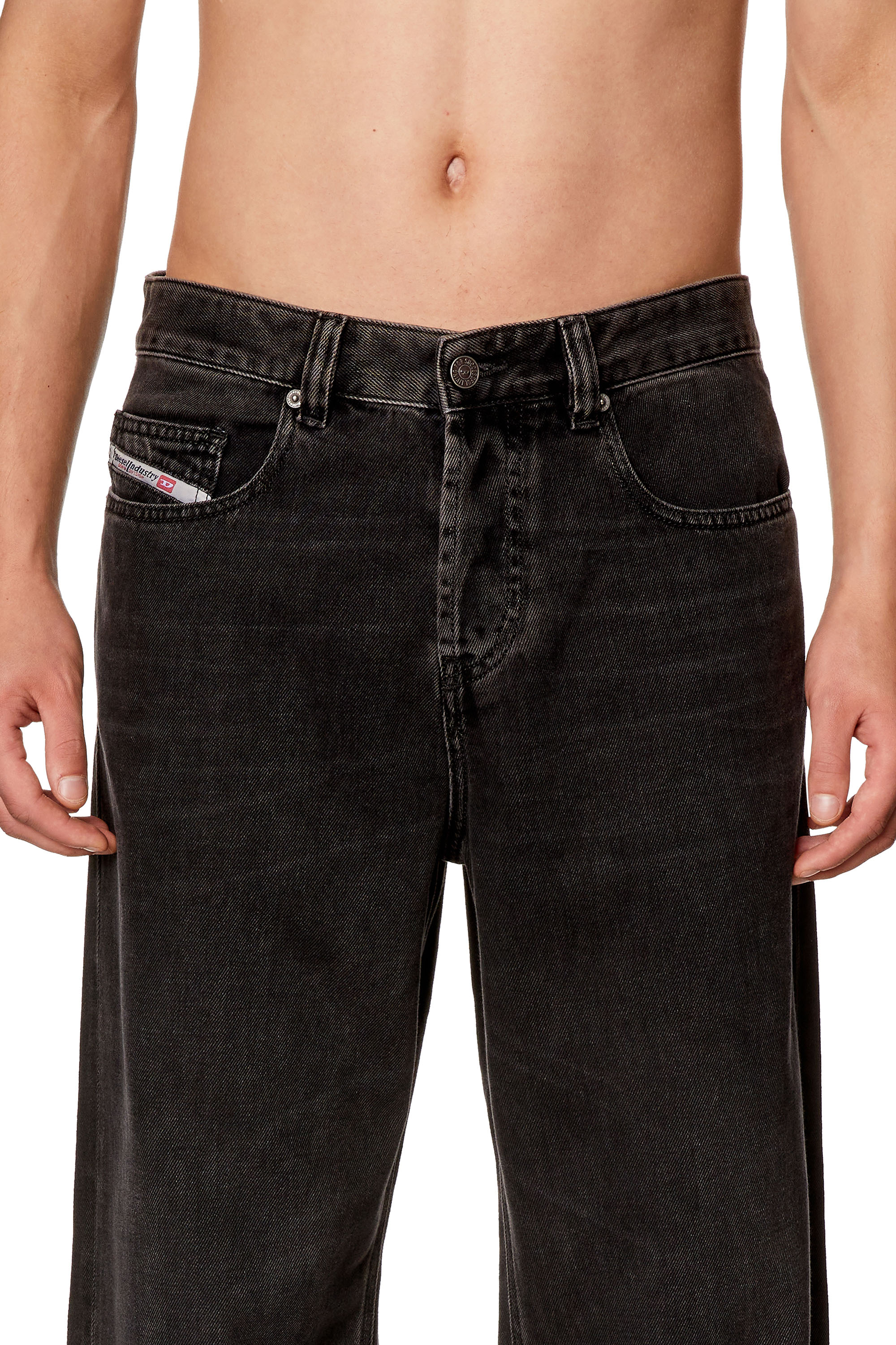 Diesel - Straight Jeans 2001 D-Macro 09I35, Negro/Gris oscuro - Image 3