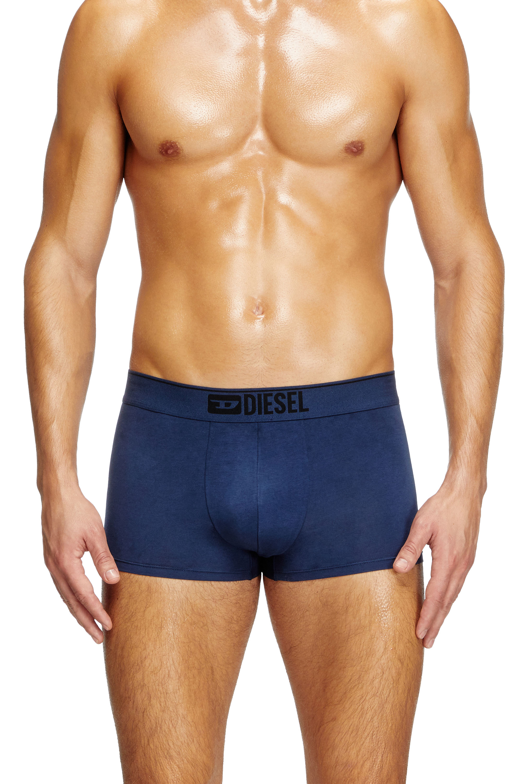 Diesel - UMBX-DAMIENTHREEPACK, Man's Three-pack of plain boxer briefs in Blue - 2