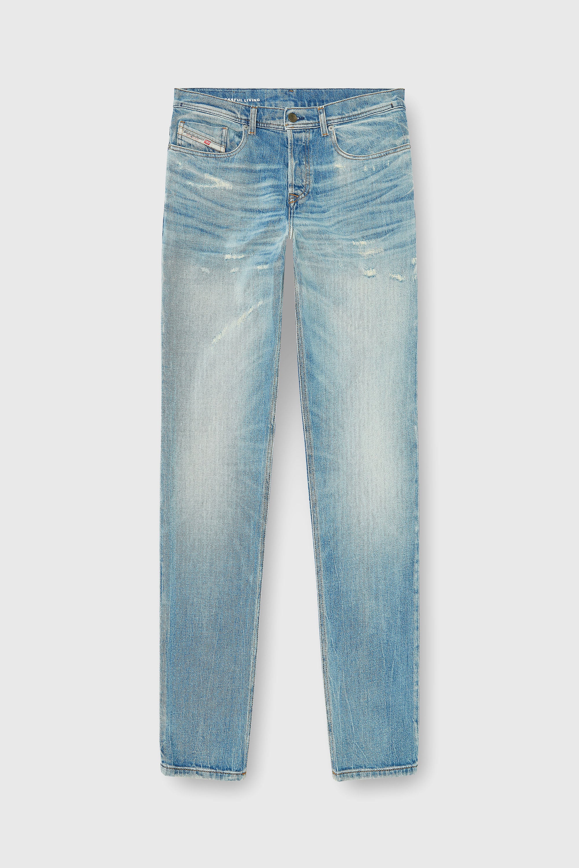 Diesel - Regular Jeans 2023 D-Finitive 09P33 Hombre, Azul Claro - 2