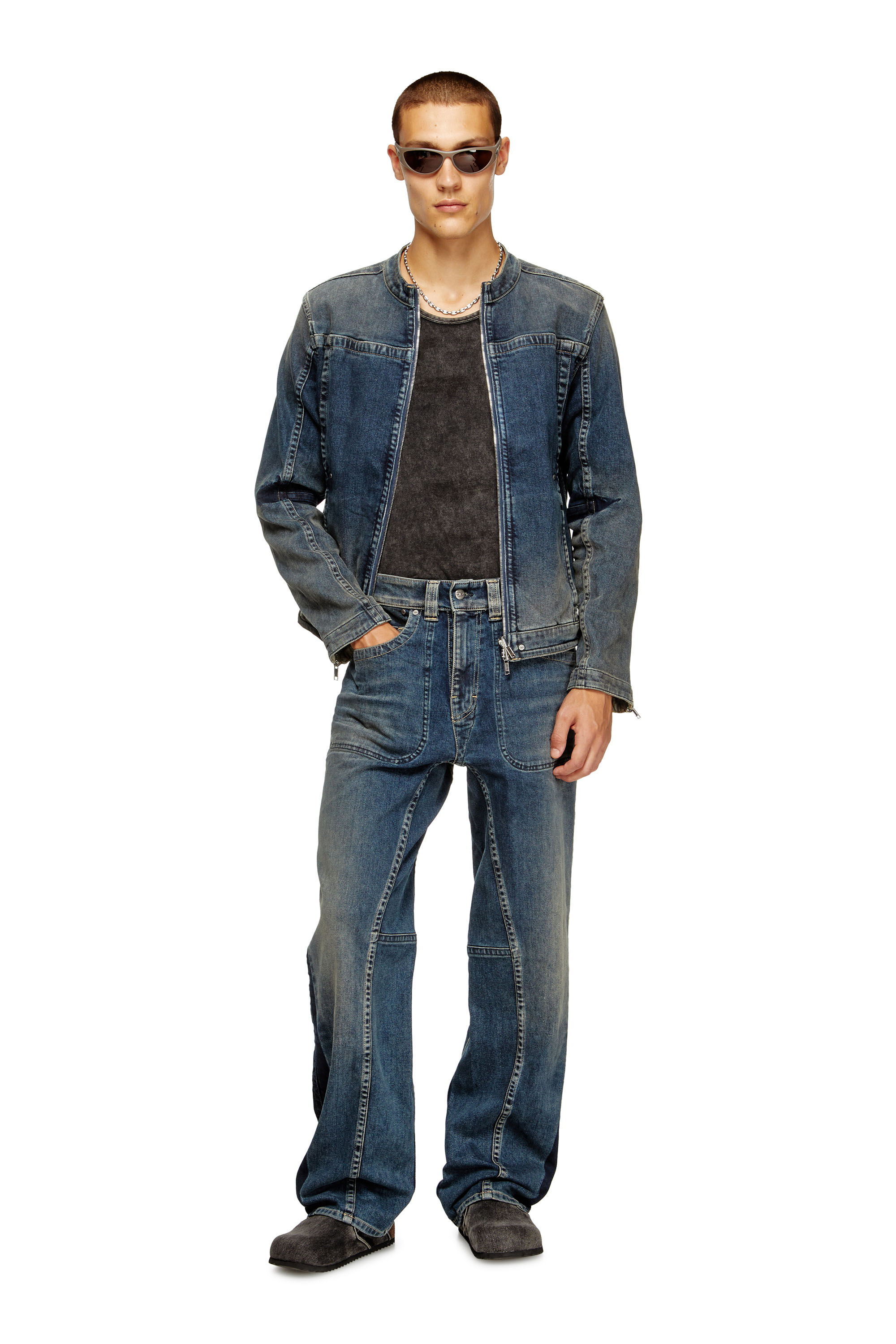Diesel - Relaxed Jeans 2001 D-Macro 09J06 Hombre, Azul medio - 1