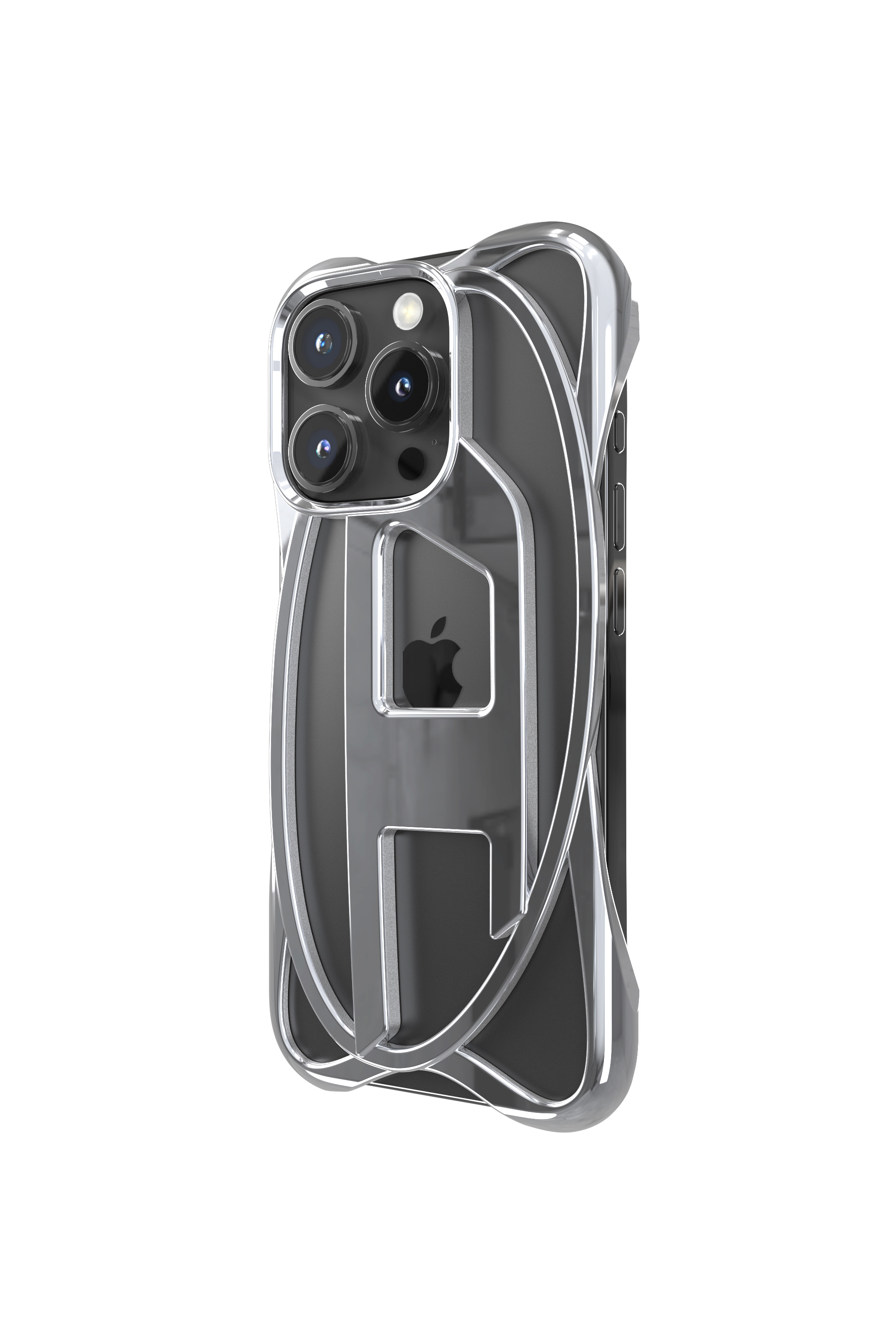 Diesel - 60267 CAGED D CASE, Funda Enrejada D iPhone 16 Pro Unisex in Gris - 2