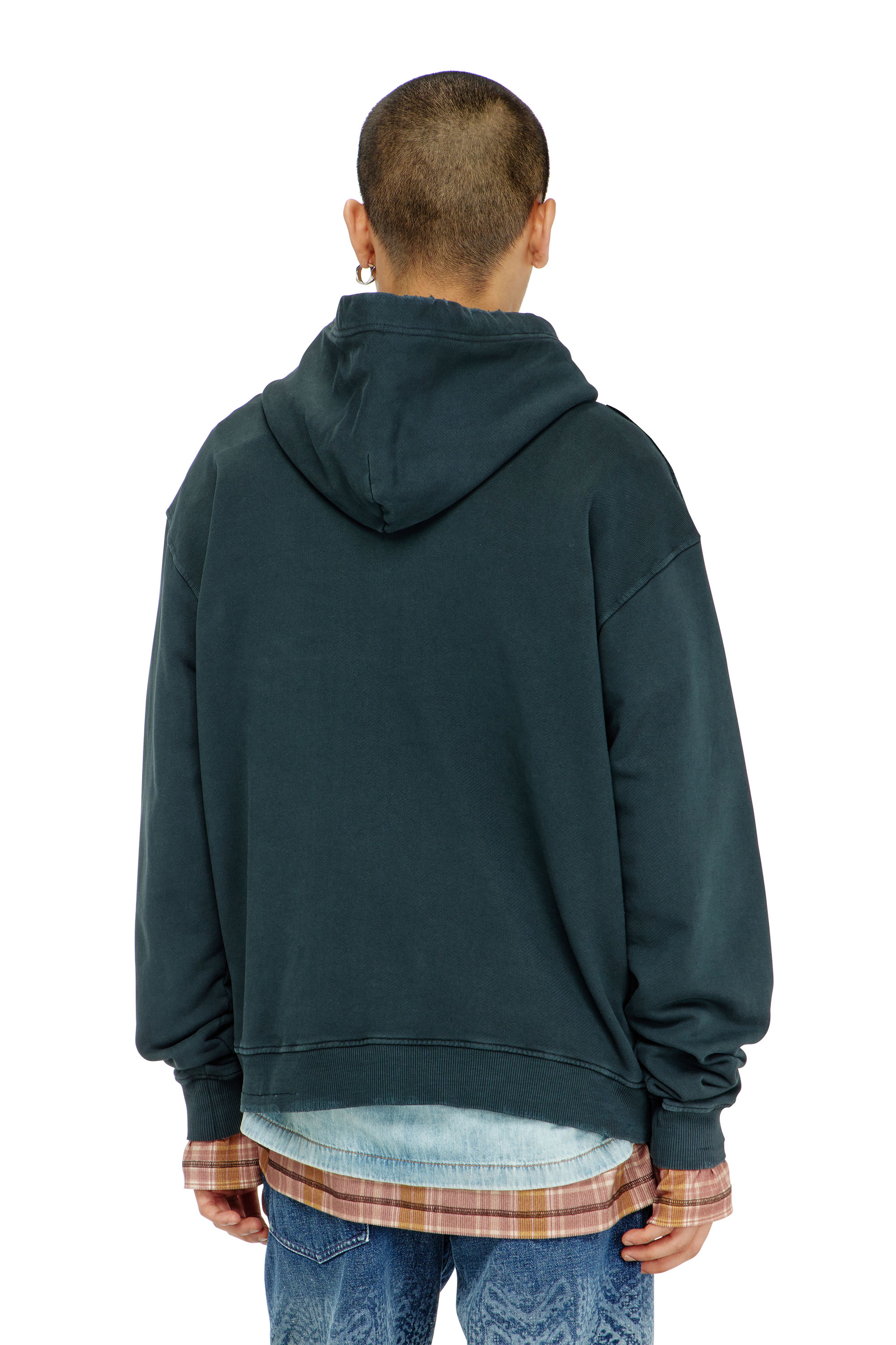 Diesel - S-NORM-HOOD-CRYSTALS, Sudadera con rotos y detalles de cristal Hombre in ToBeDefined - 3