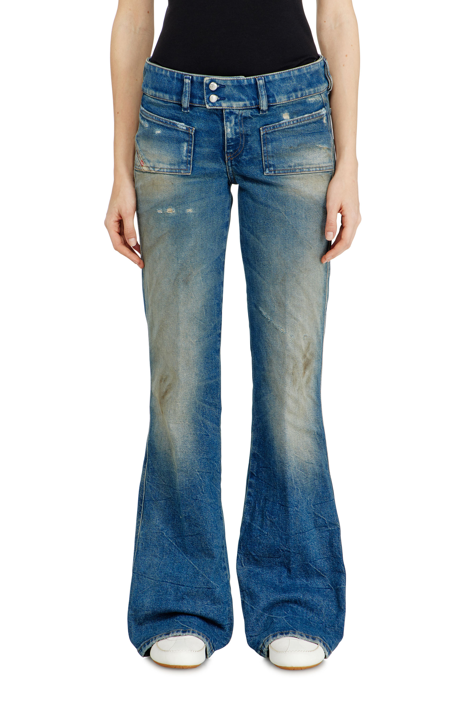 Diesel - Bootcut Jeans D-Hush 09N40 Mujer, Azul medio - 4