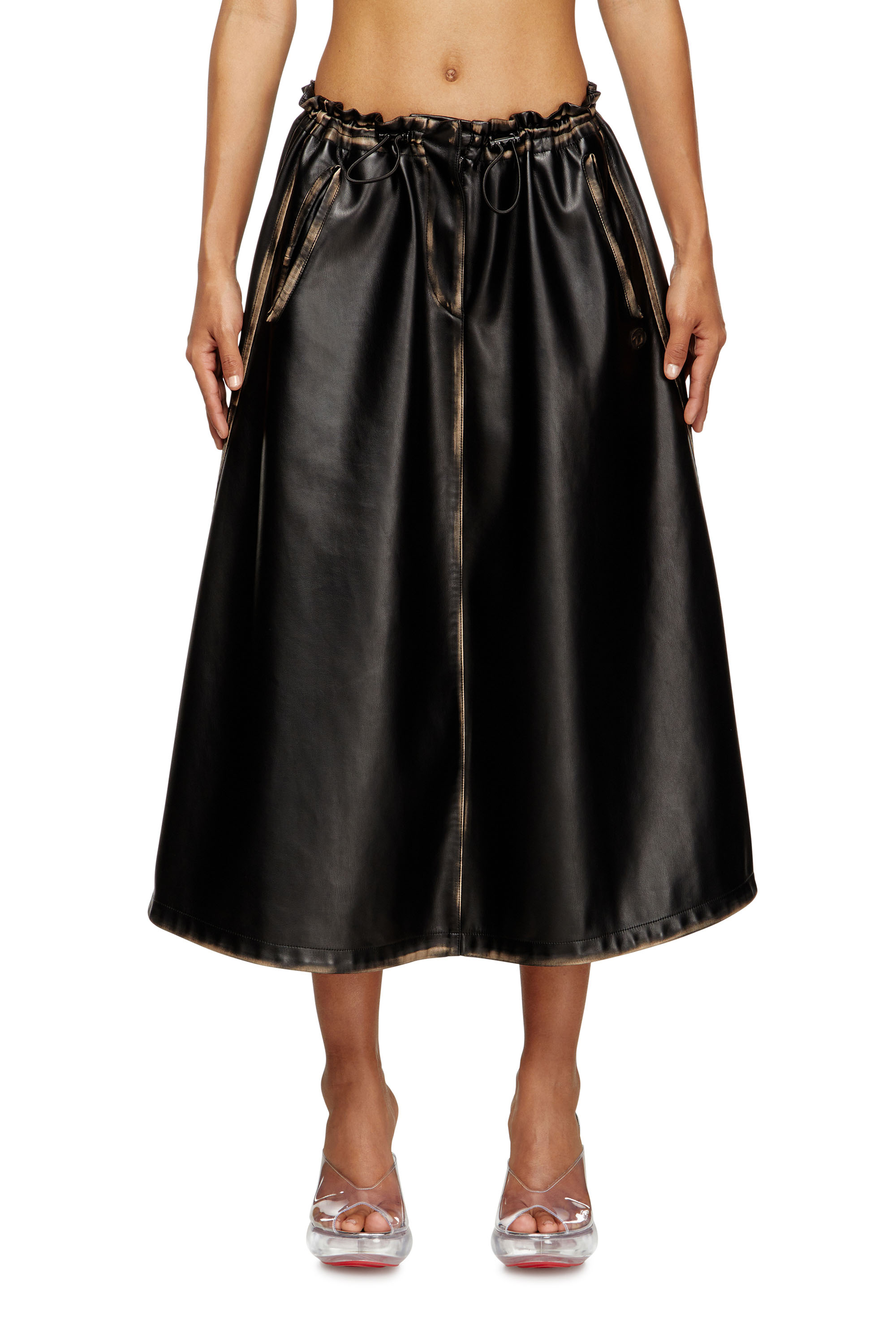 Diesel - O-BLIVION, Falda de tejido técnico tratado Mujer in Multicolor - 3