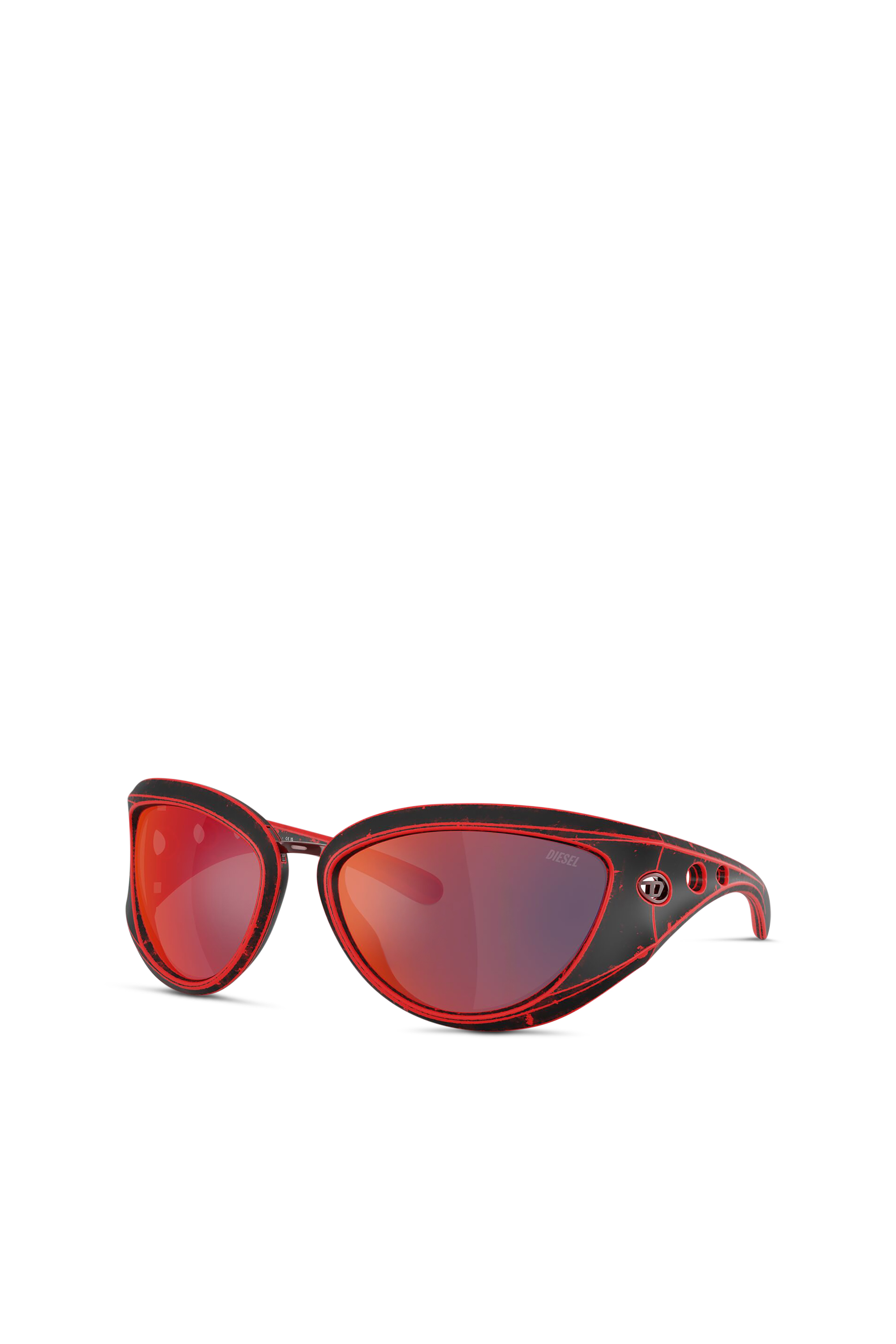 Diesel - 0DL3007U, Gafas de sol estilo cat-eye Unisex in Rojo - 5
