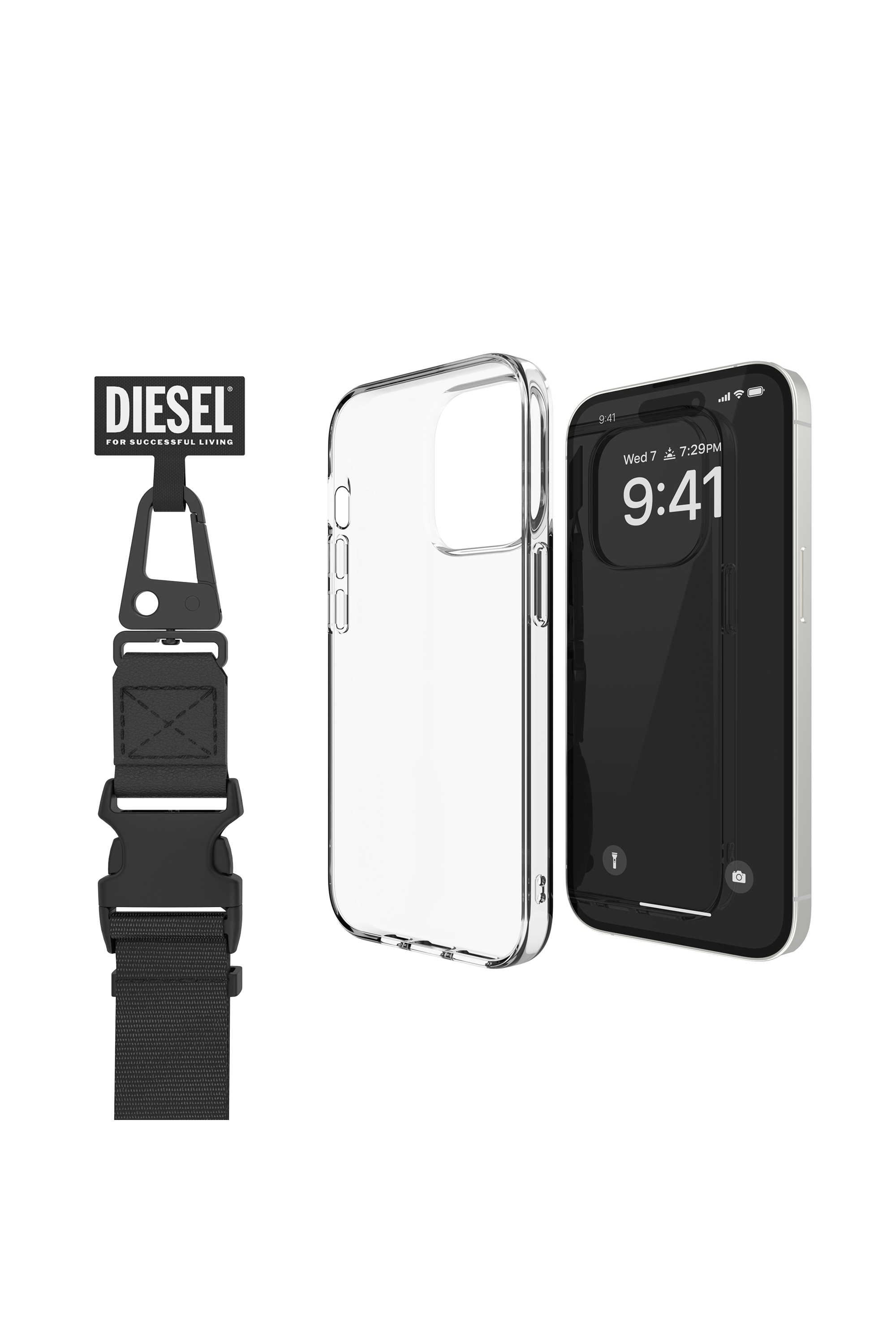 Diesel - 60220 NECKLACE, Cordón universal para smartphone Unisex in Negro - 1