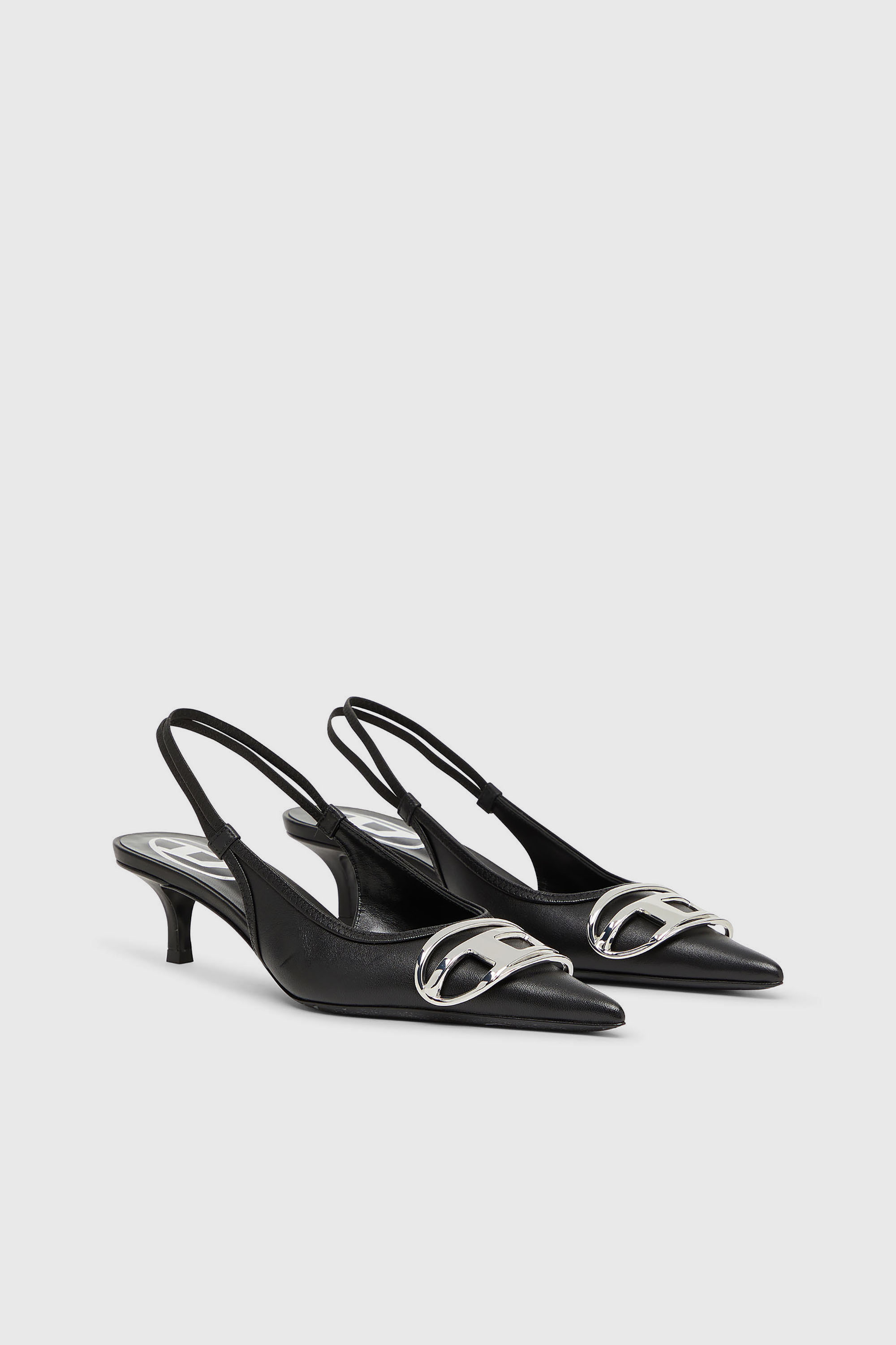 Diesel - D-VENUS SB 40, D-Venus-Zapatos de sal&oacute;n slingback en cuero napa Mujer in Negro - 2