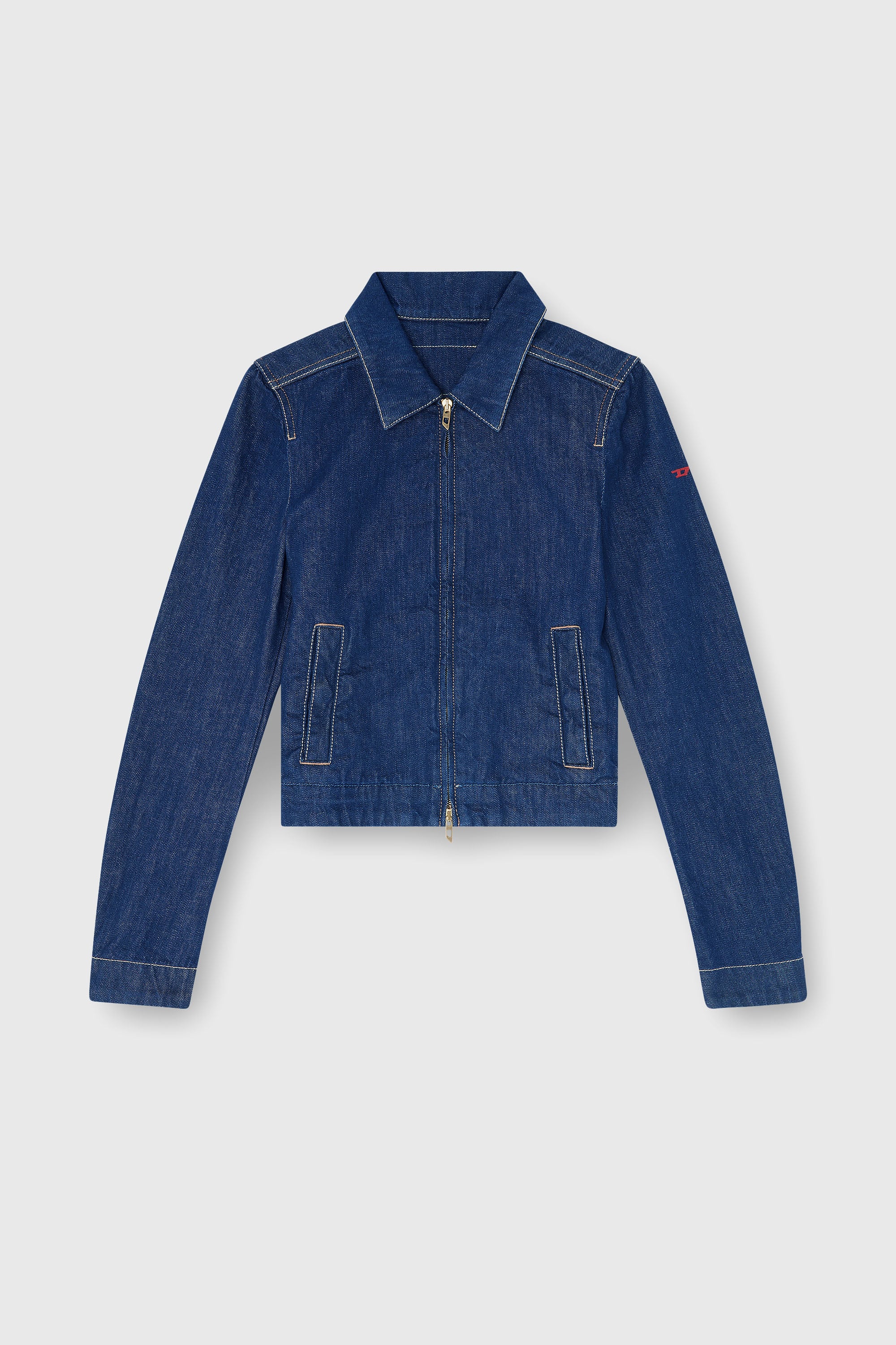 Diesel - DE-CORB, Coach jacket en rinse denim Mujer in Azul marino - 1