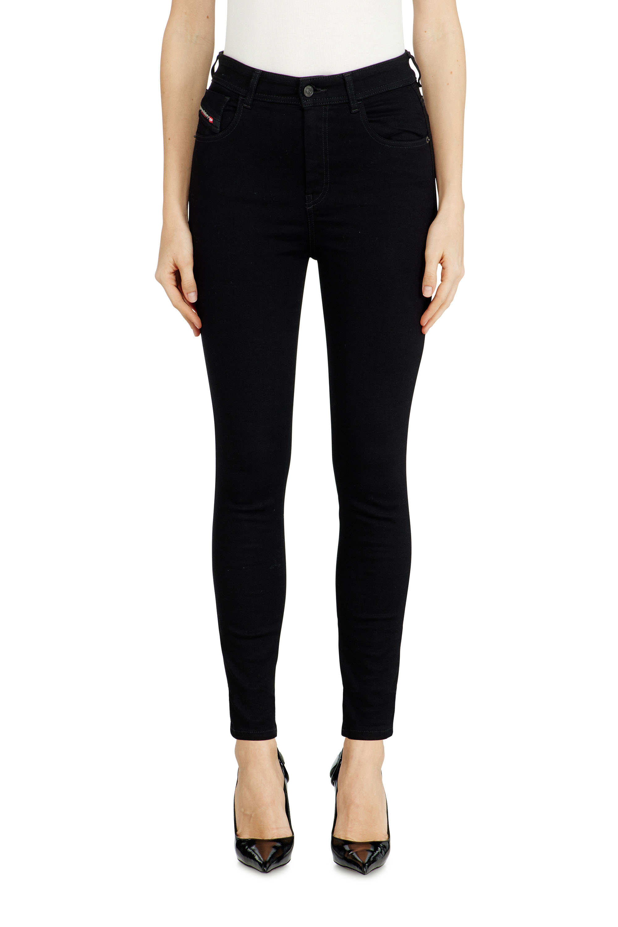Diesel - Skinny Jeans 1984 Slandy-High 069EF Mujer, Negro/Gris oscuro - 4