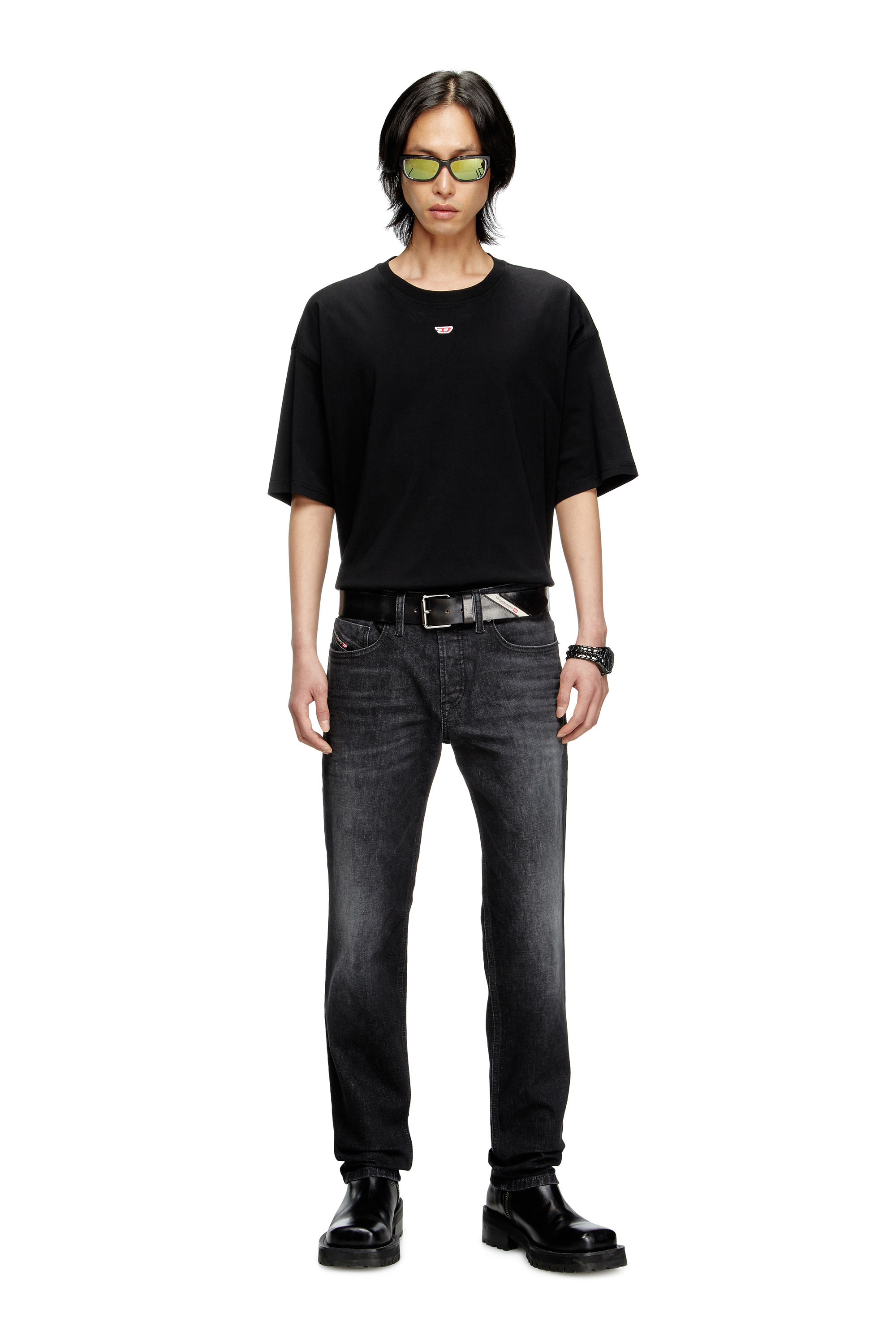 Diesel - Regular Jeans 2023 D-Finitive 0DBDT Hombre, Negro/Gris oscuro - 4