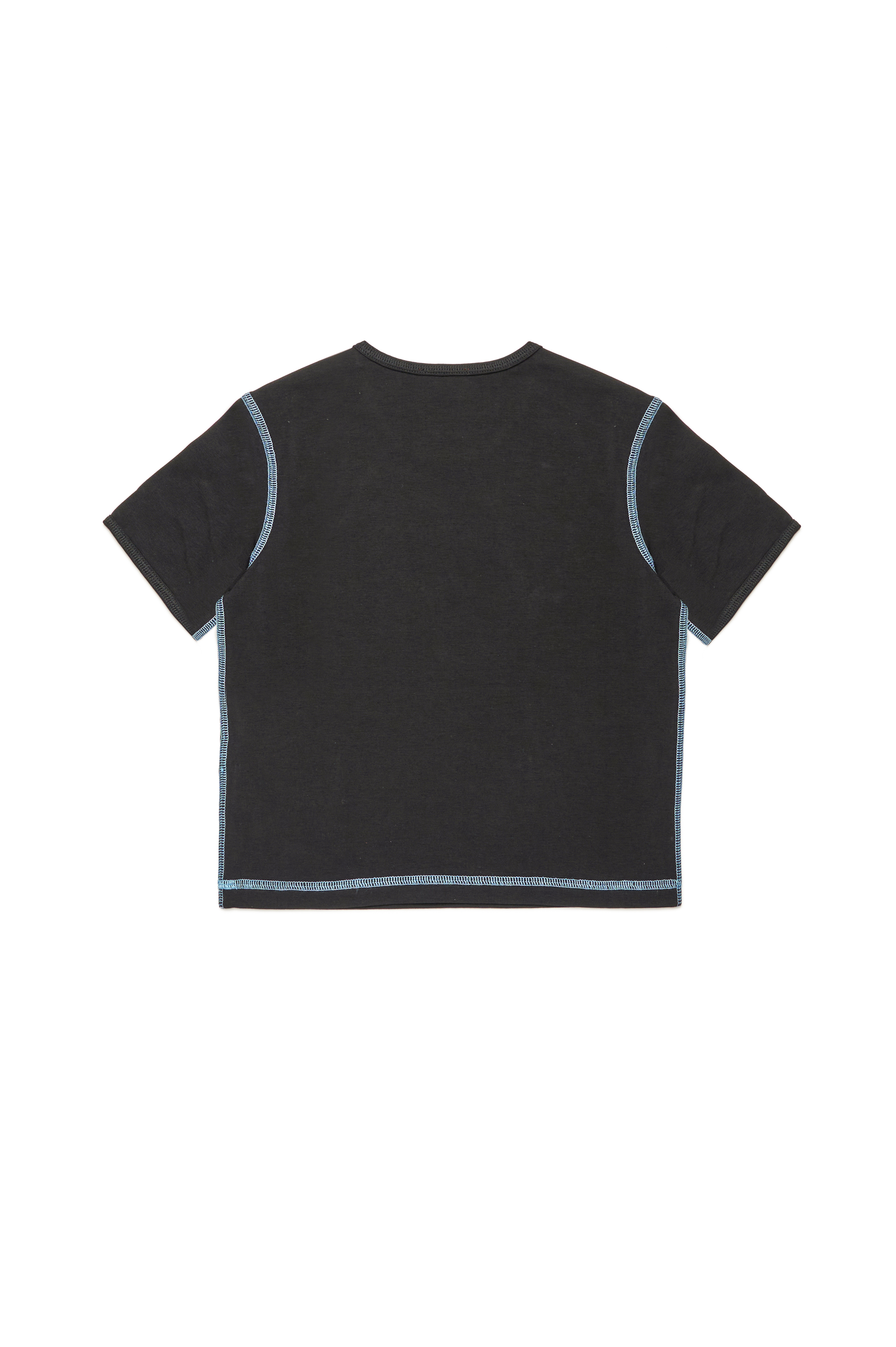 Diesel - TUNCUTIELONGL3, Mujer Camiseta con logotipo estampado y de cristal in Negro - Image 2
