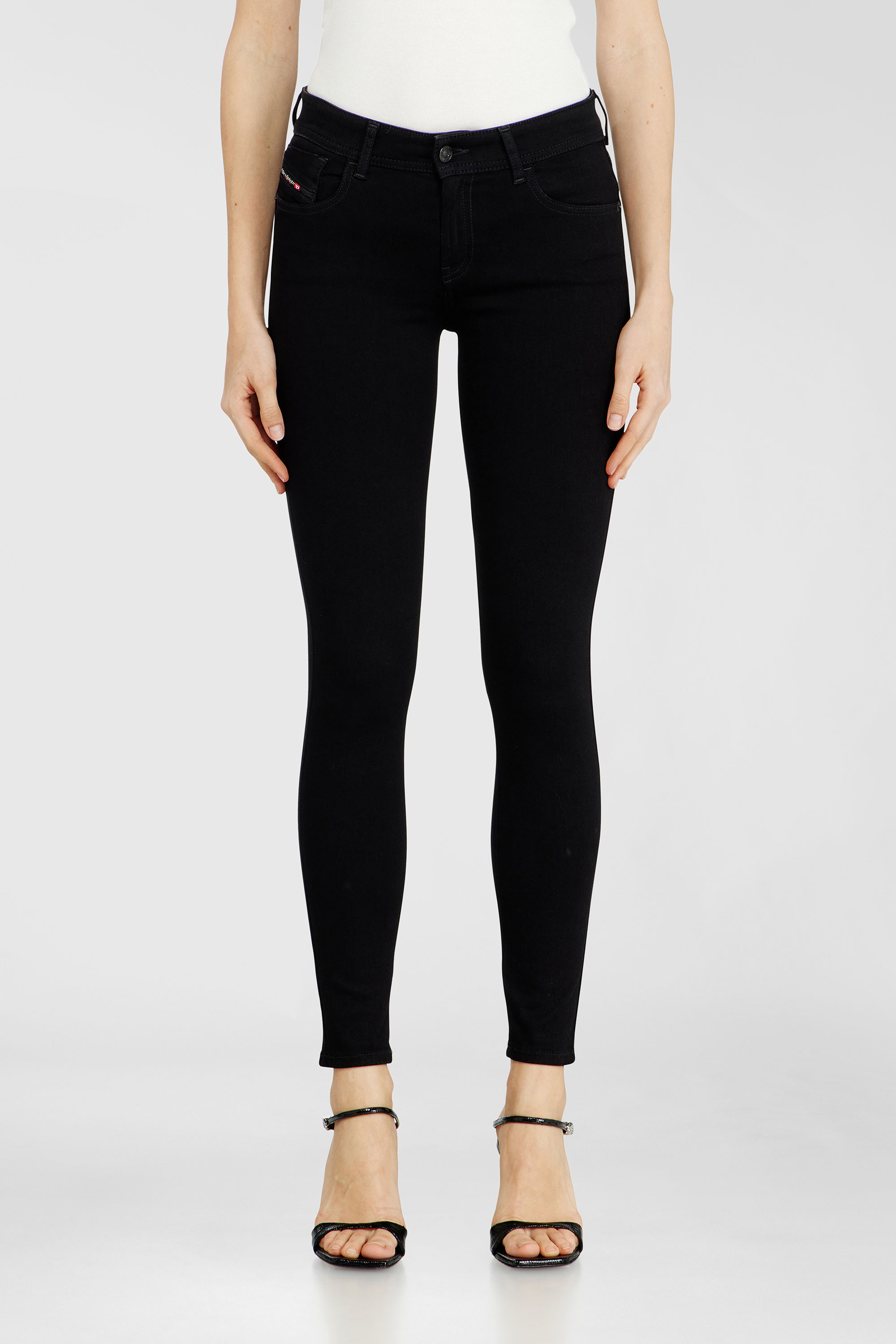Diesel - Skinny Jeans 2017 Slandy 069EF Mujer, Negro/Gris oscuro - 4